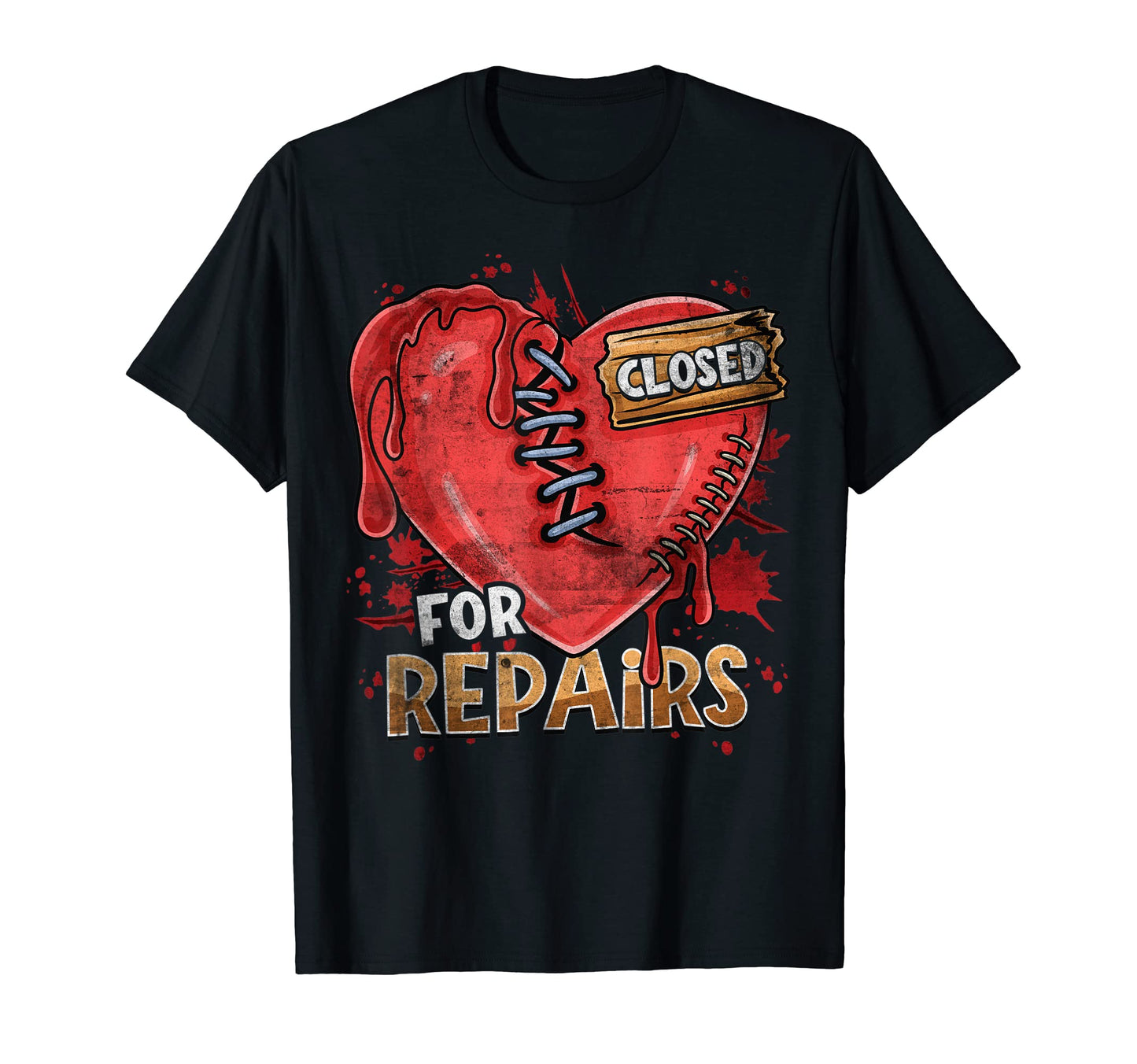 Sad Heartbreak Grunge Broken Heart Is T-Shirt - Graphic Print Unisex - T-Shirt, Sweatshirt, Hoodie