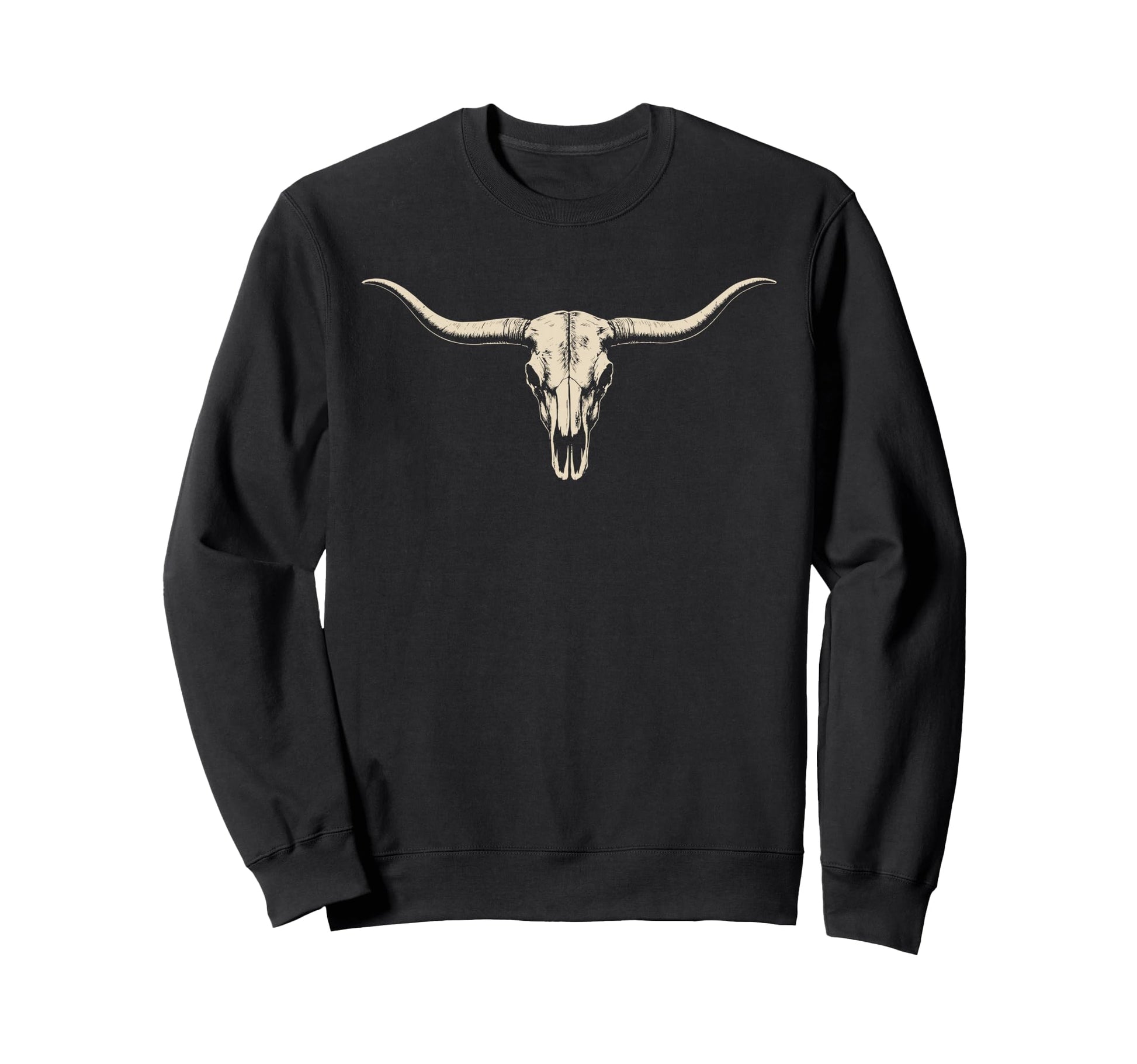 Cow Skull Cowgirl Cowboy Sweatshirt - Casual Everyday Wear Men Women - T-Shirt, Sweatshirt, Hoodie