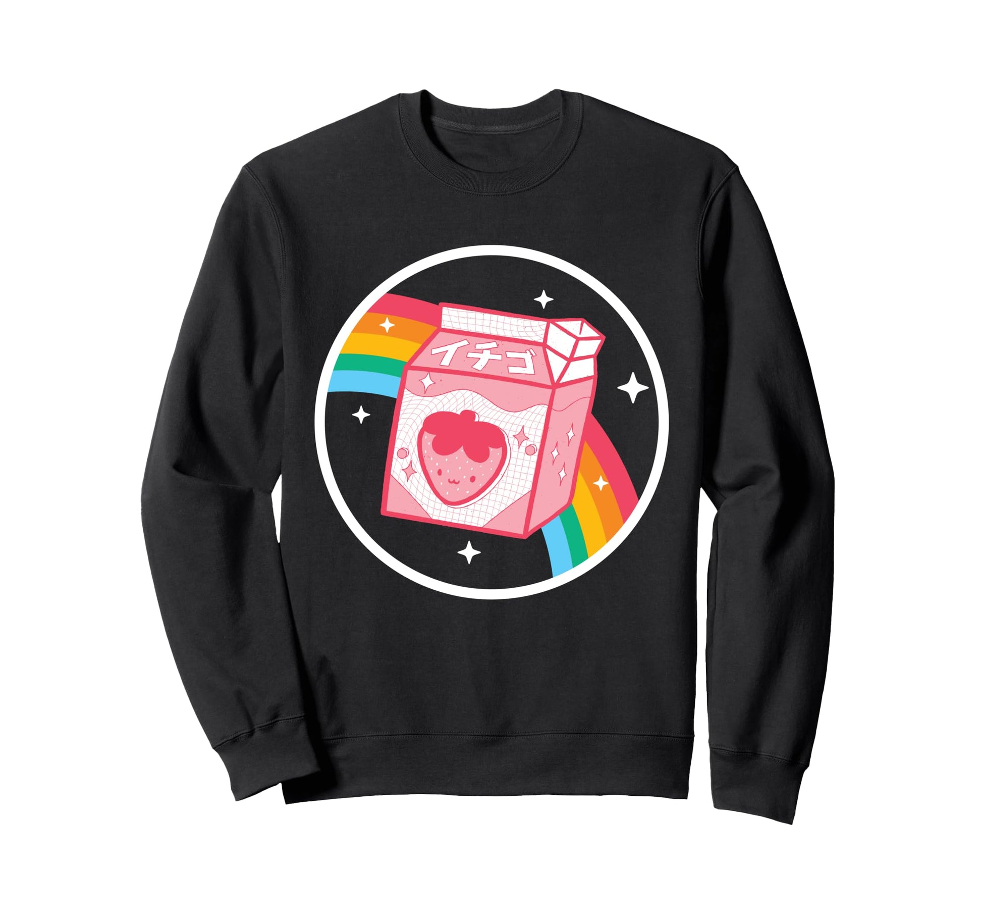 Strawberry Milk Rainbow Japan Sweatshirt - Novelty Apparel for Adults - T-Shirt, Sweatshirt, Hoodie