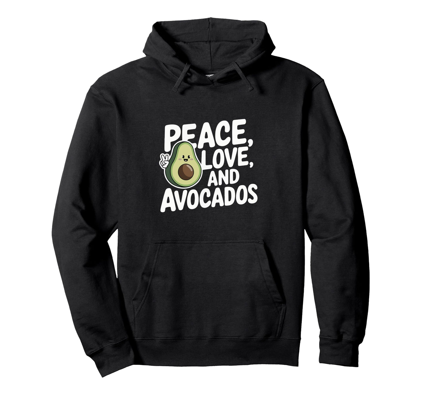 Funny Peace Love Avocados 02 Hoodie - Trendy Graphic Men Women - T-Shirt, Sweatshirt, Hoodie