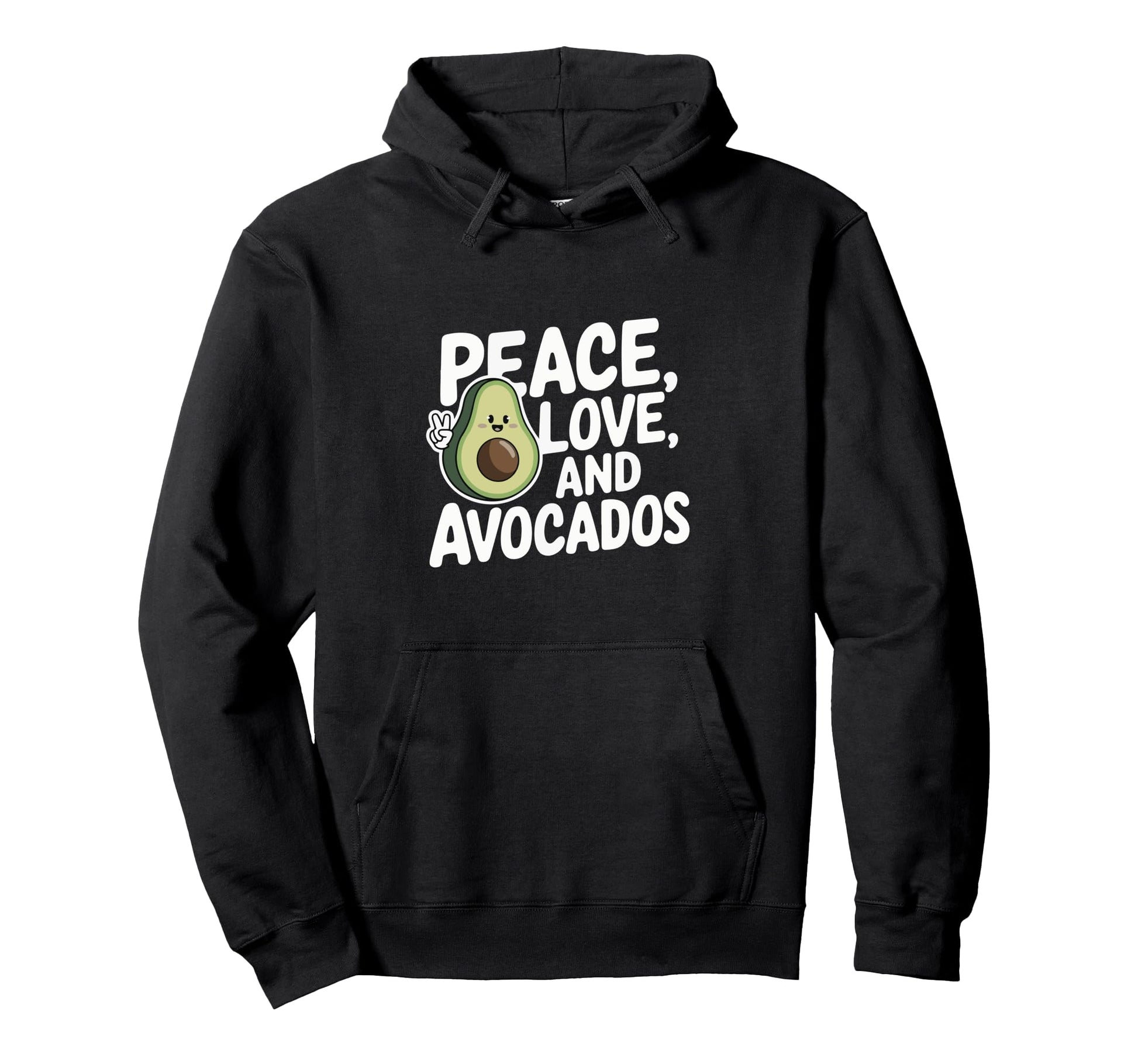 Funny Peace Love Avocados 02 Hoodie - Trendy Graphic Men Women - T-Shirt, Sweatshirt, Hoodie