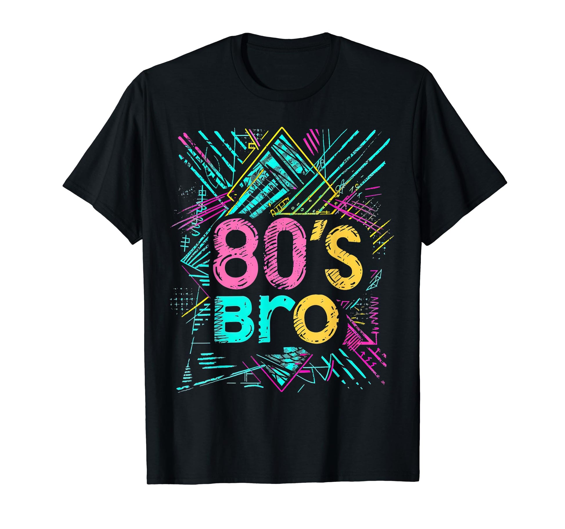 80S Bro Party Costume Synthwave T-Shirt - Minimalist Print Men Women - T-Shirt, Sweatshirt, Hoodie