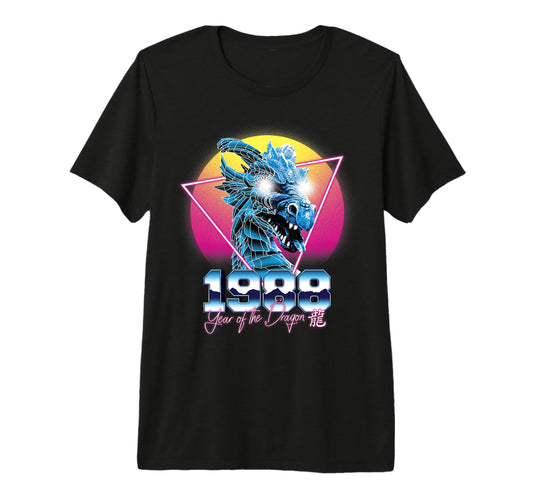 1988 Year Dragon 80S Chinese Zodiac T-Shirt - Graphic Print Unisex - T-Shirt, Sweatshirt, Hoodie