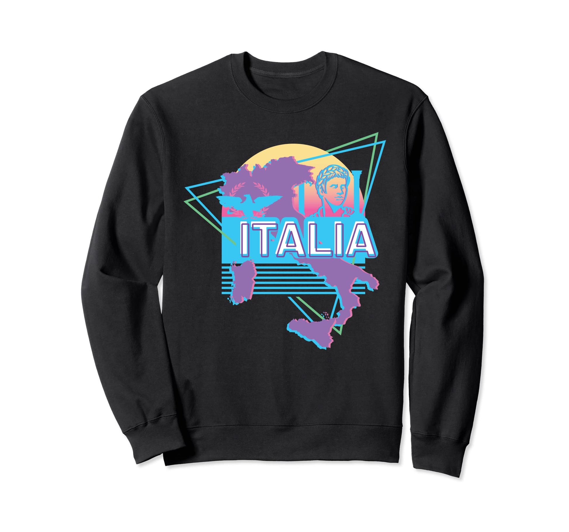 Aesthetic Italy Vaporwave Italian Sweatshirt - Custom Art Print for Adults - T-Shirt, Sweatshirt, Hoodie