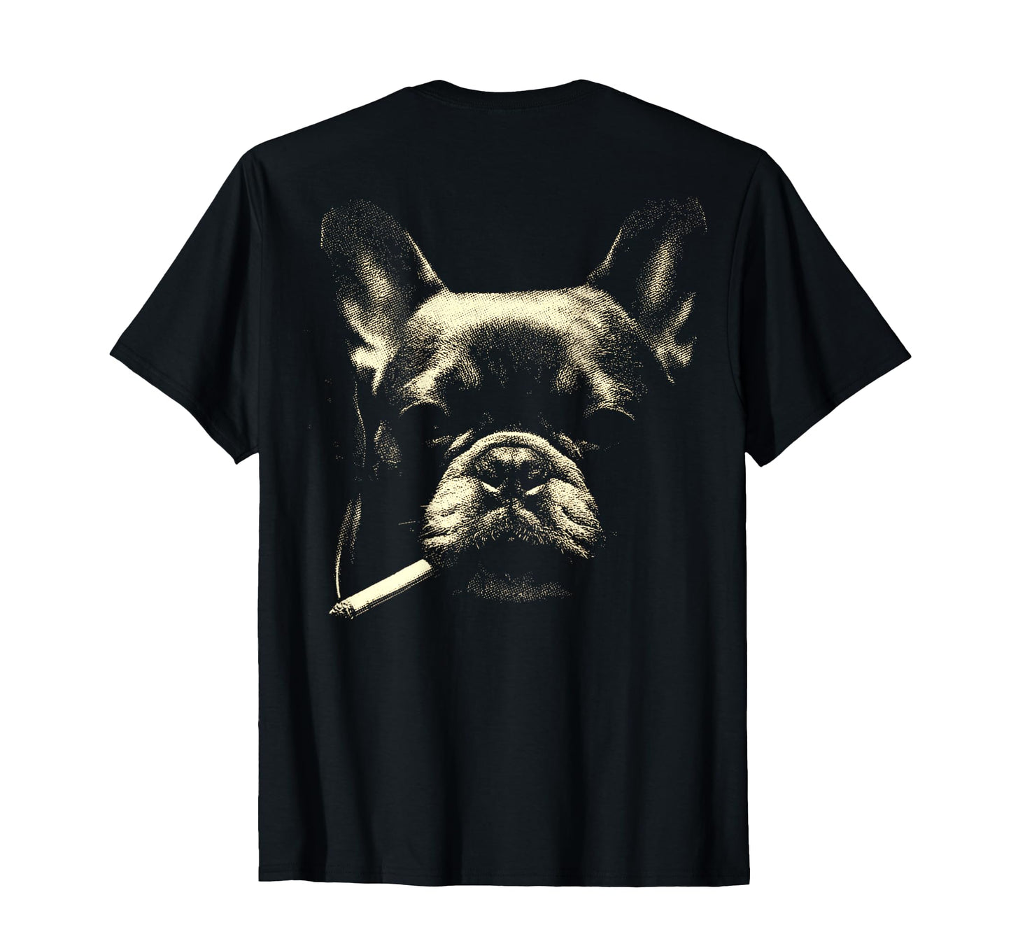French Bulldog Smoking Cigarette T-Shirt - Custom Art Print for Adults - T-Shirt, Sweatshirt, Hoodie