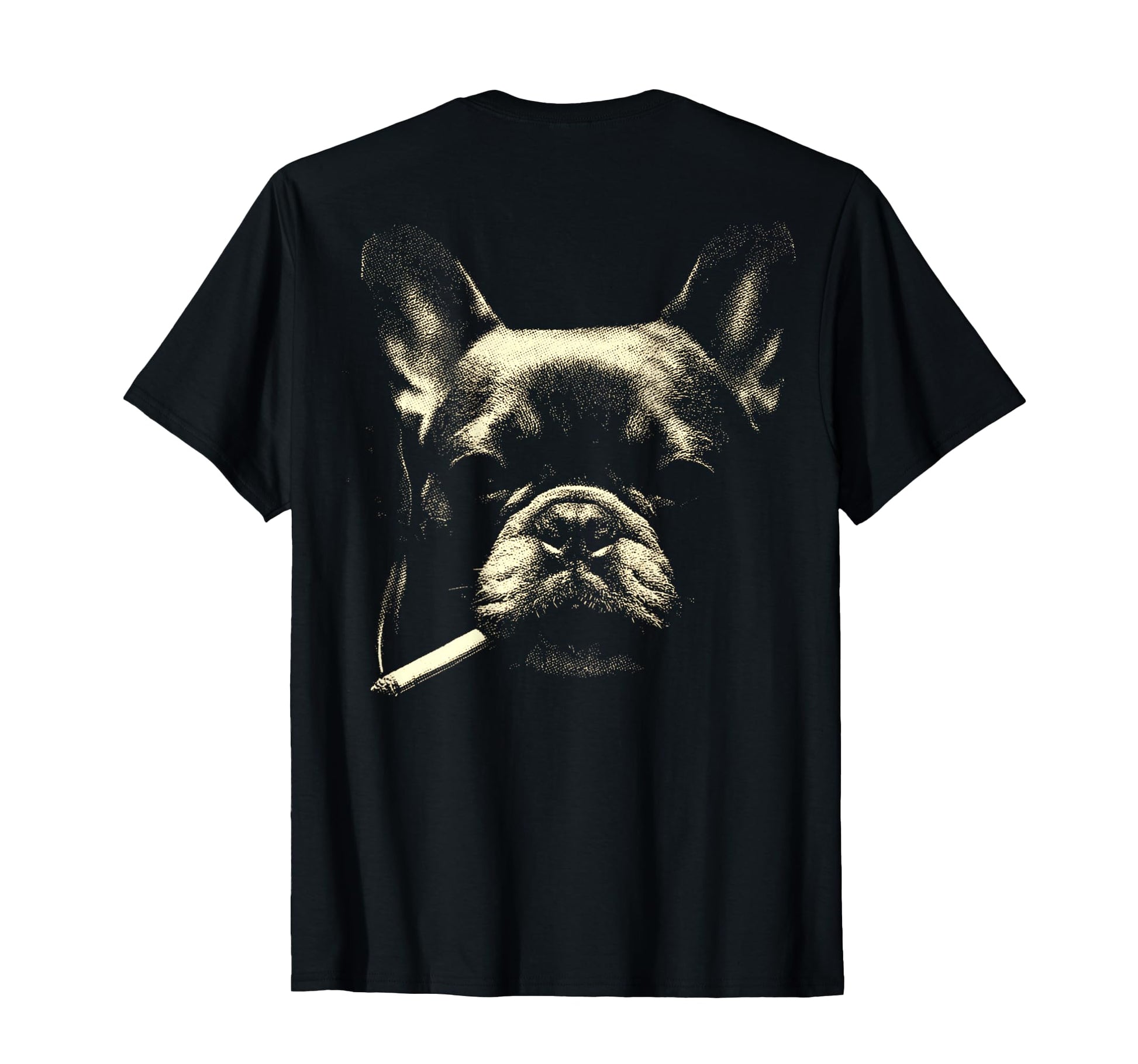 French Bulldog Smoking Cigarette T-Shirt - Custom Art Print for Adults - T-Shirt, Sweatshirt, Hoodie