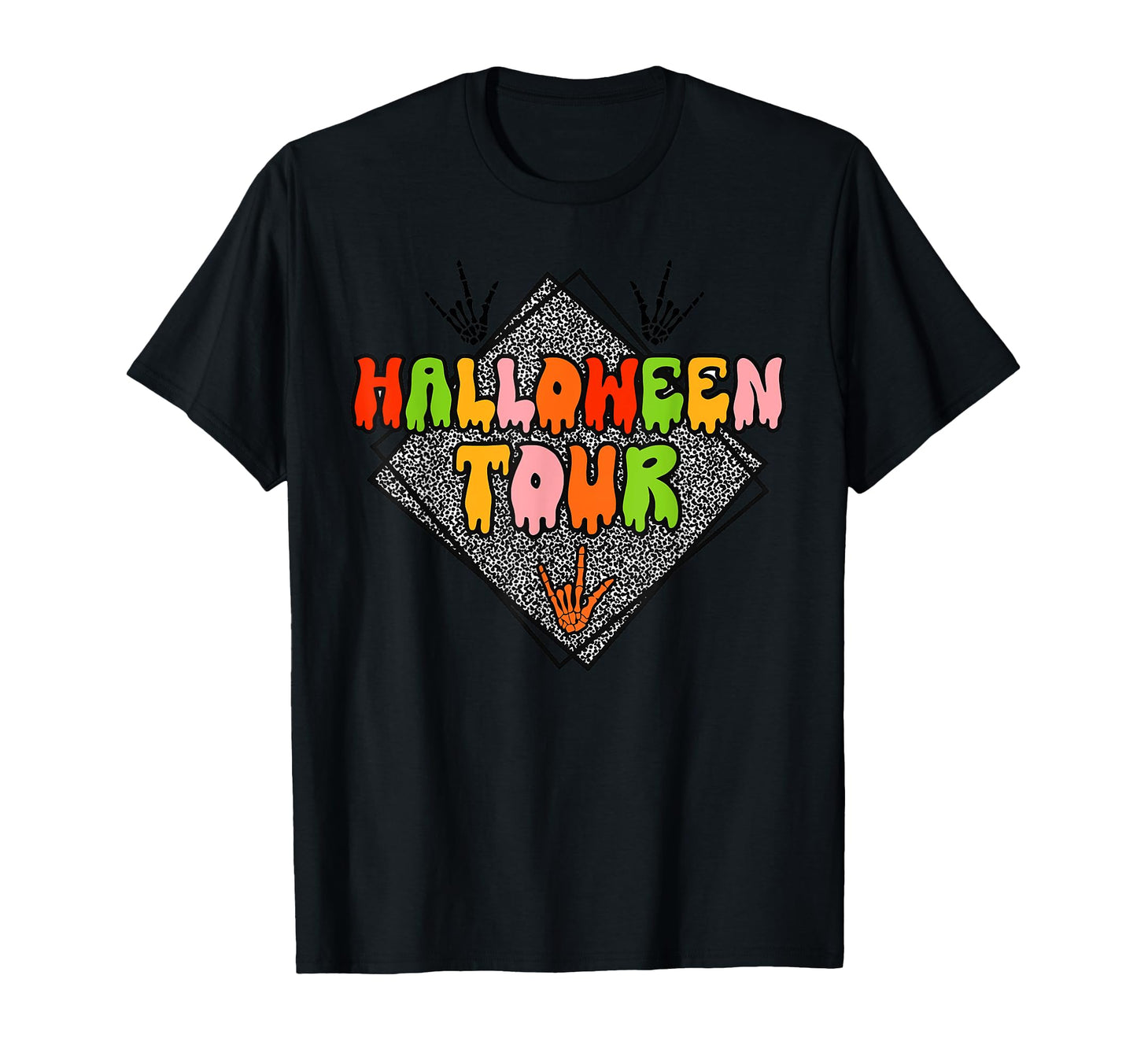 Fun Scary Halloween Tour Skeleton T-Shirt - Streetwear Style for Adults - T-Shirt, Sweatshirt, Hoodie