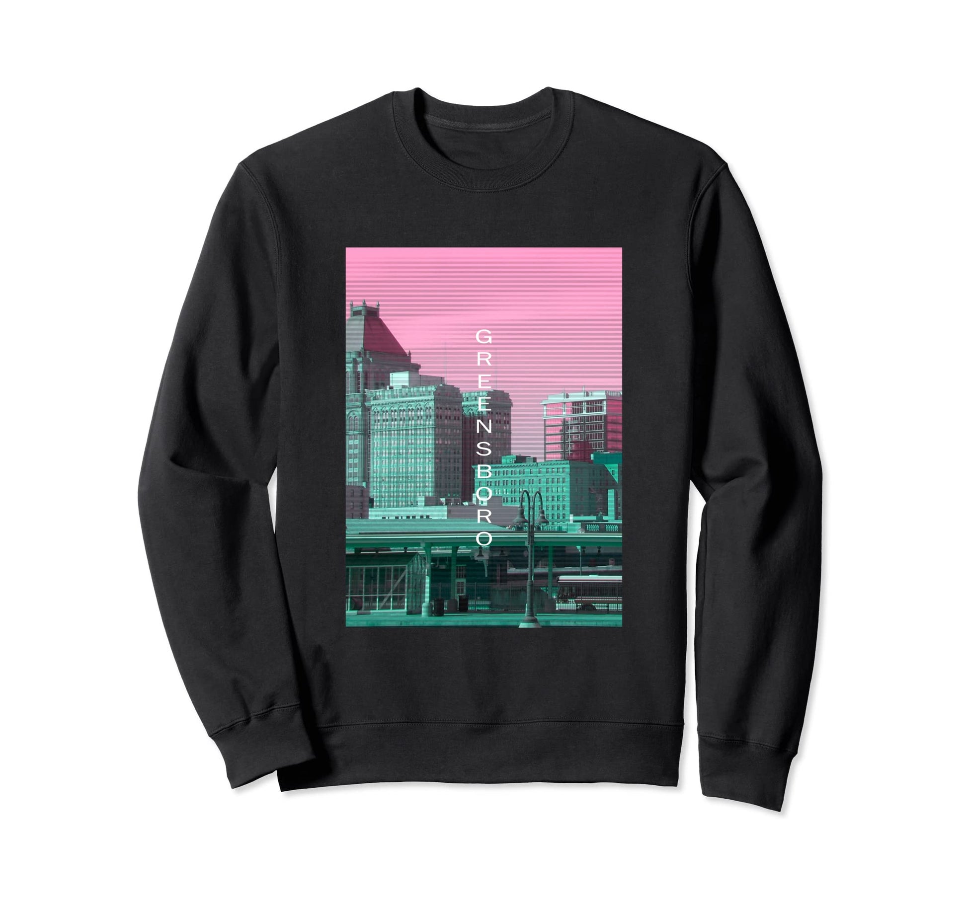 North Carolina Vaporwave Sweatshirt - Custom Art Print for Adults - T-Shirt, Sweatshirt, Hoodie
