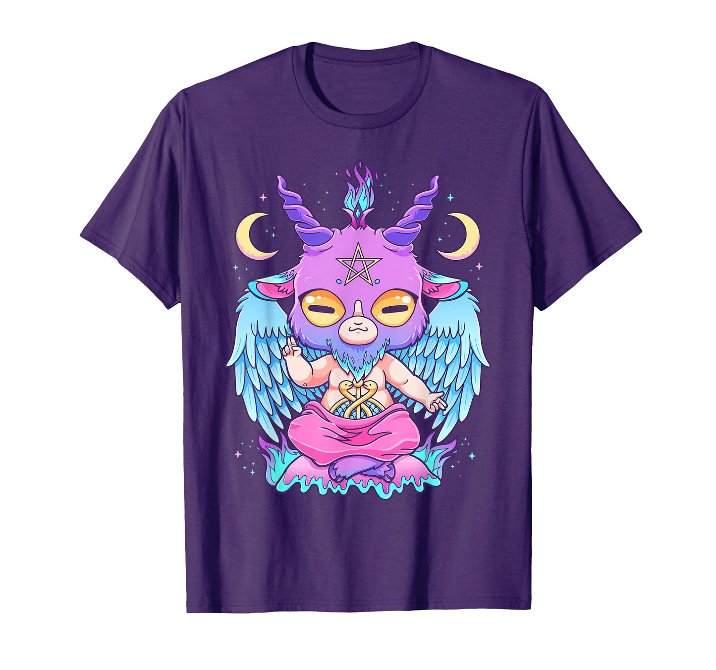 Pastel Goth Creepy Baphomet Goat Kawaii T-Shirt - Novelty Apparel Unisex - T-Shirt, Sweatshirt, Hoodie