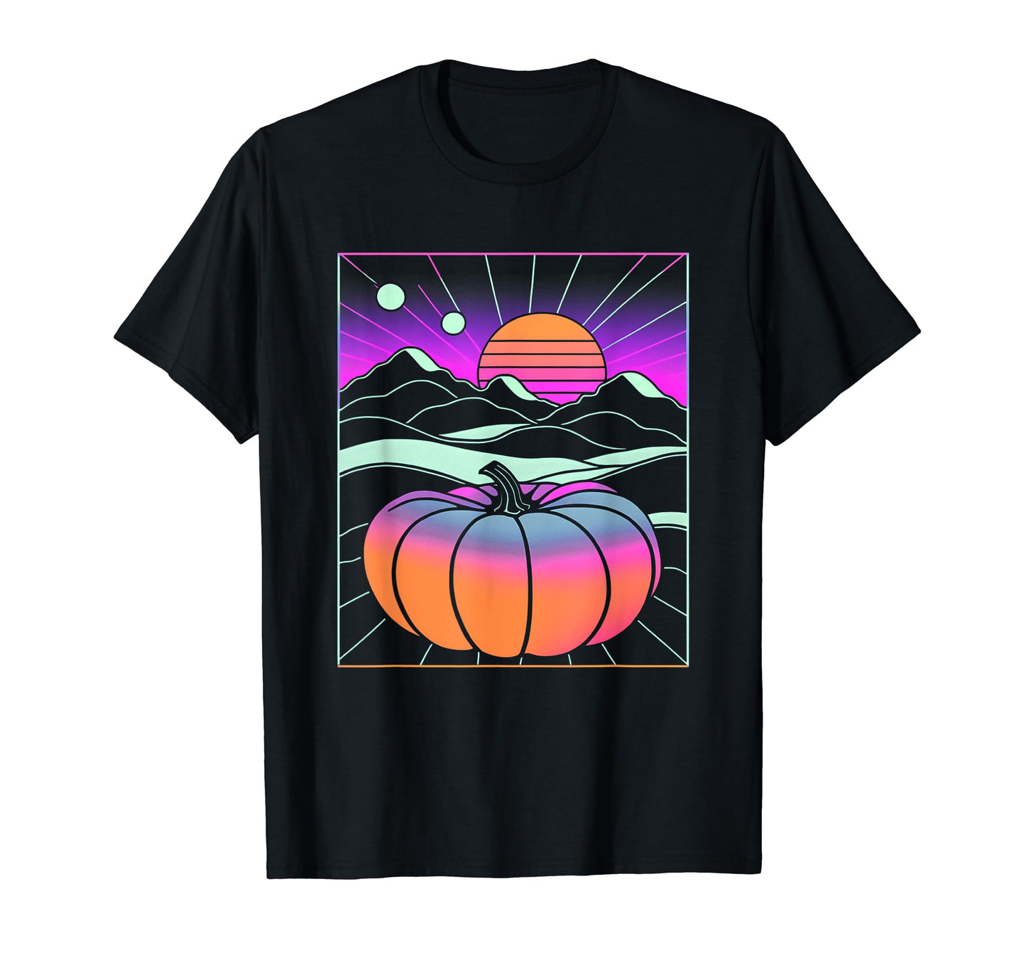 Sunset Aesthetic Vaporwave Halloween T-Shirt - Streetwear Style Men Women - T-Shirt, Sweatshirt, Hoodie