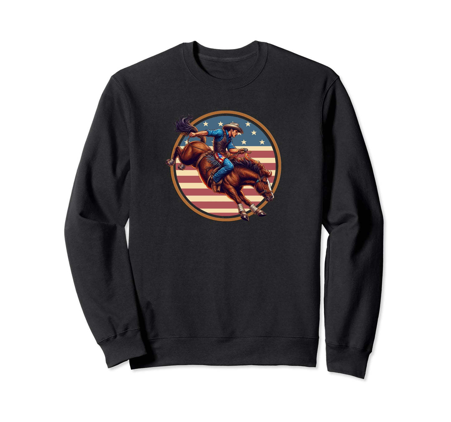 Cowboy Bronc Rider Rodeo Cowboy Sweatshirt - Streetwear Style Men Women - T-Shirt, Sweatshirt, Hoodie
