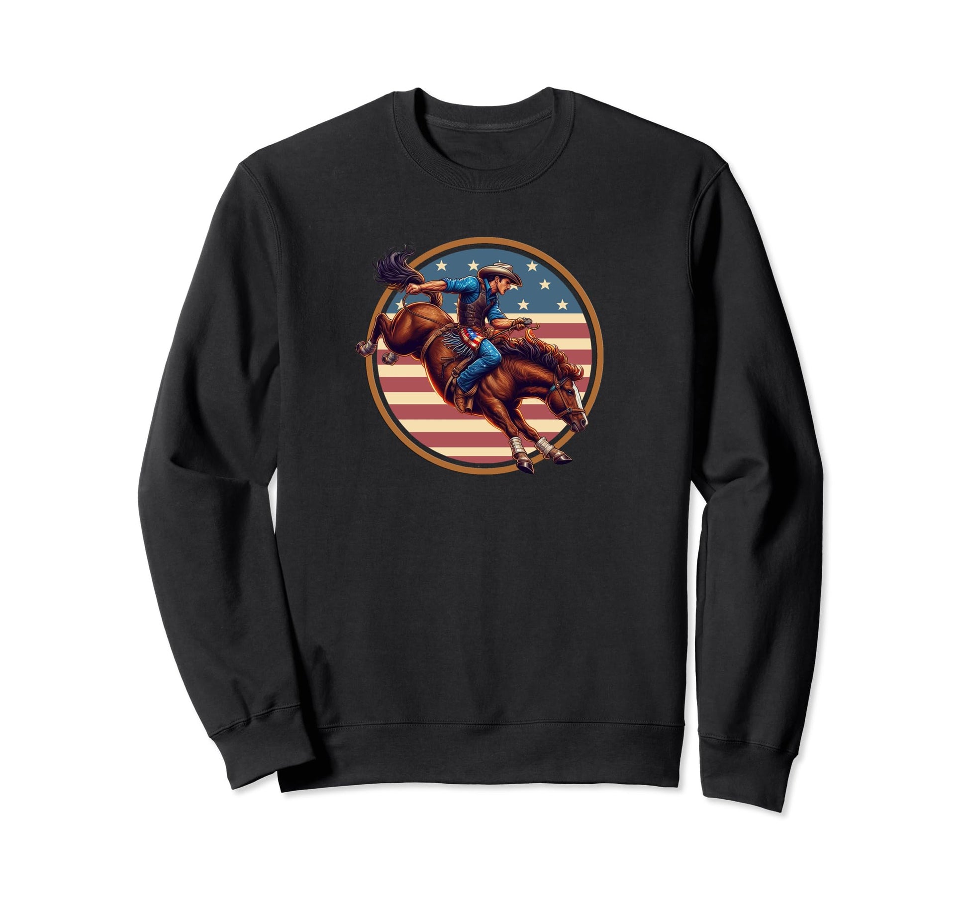 Cowboy Bronc Rider Rodeo Cowboy Sweatshirt - Streetwear Style Men Women - T-Shirt, Sweatshirt, Hoodie