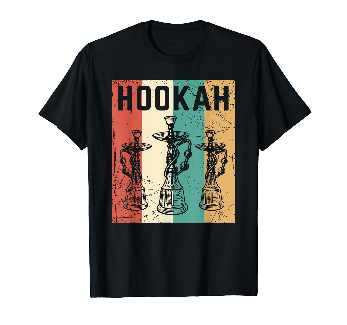 Eighties Hookah Rainbow Pipe Smoking T-Shirt - Graphic Print Men Women - T-Shirt, Sweatshirt, Hoodie
