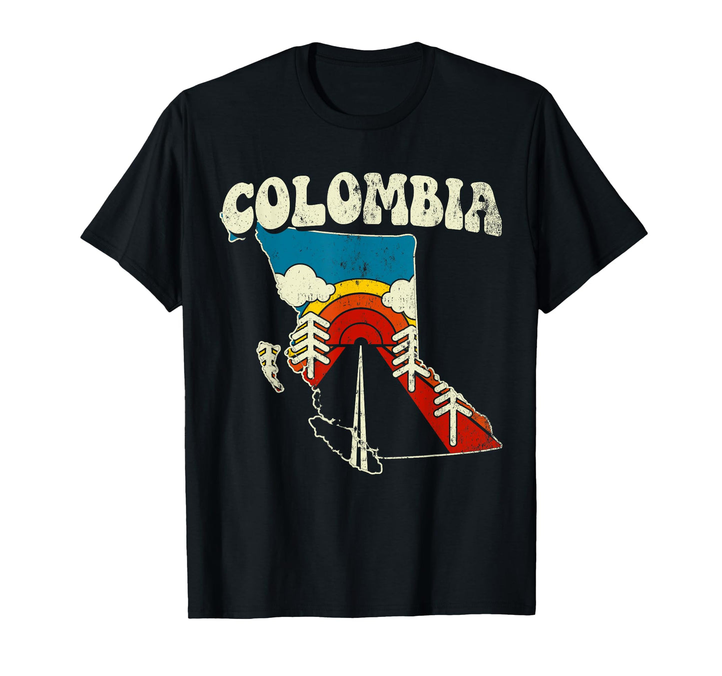 Colombia Colombian Country Rainbow T-Shirt - Streetwear Style for Adults - T-Shirt, Sweatshirt, Hoodie