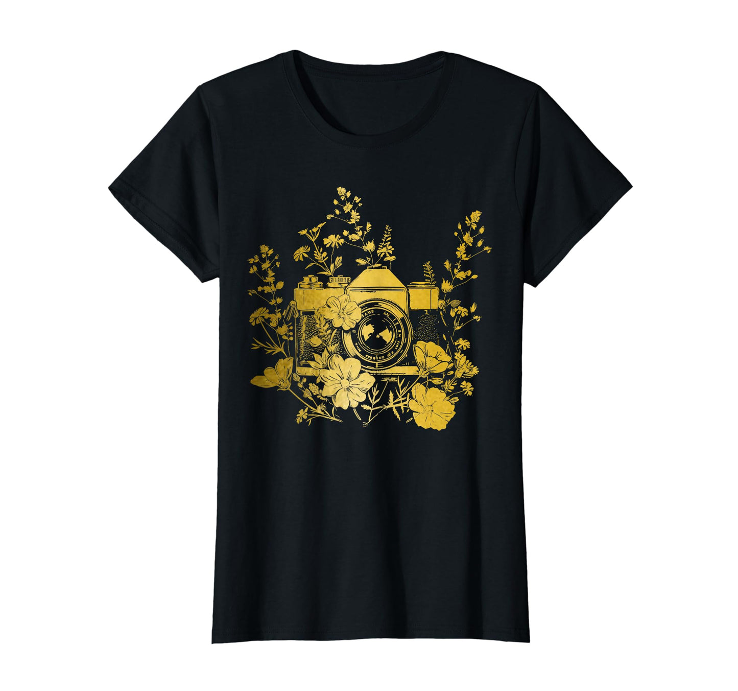 Photographer Camera Flowers T-Shirt - Casual Everyday Wear for Adults - T-Shirt, Sweatshirt, Hoodie