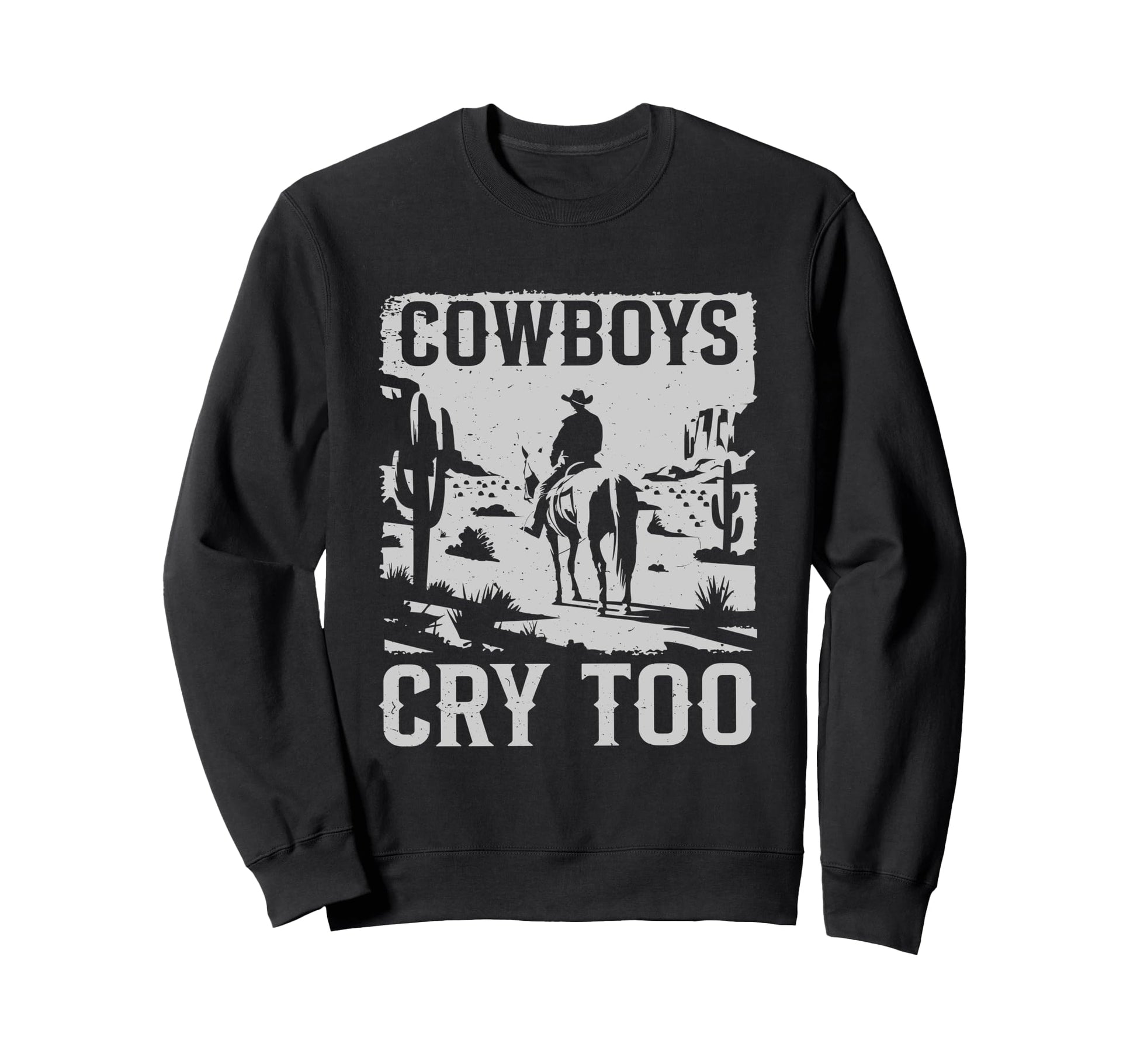 Western Rodeo Country Cowboys Horseback Sweatshirt - Trendy Graphic Unisex - T-Shirt, Sweatshirt, Hoodie