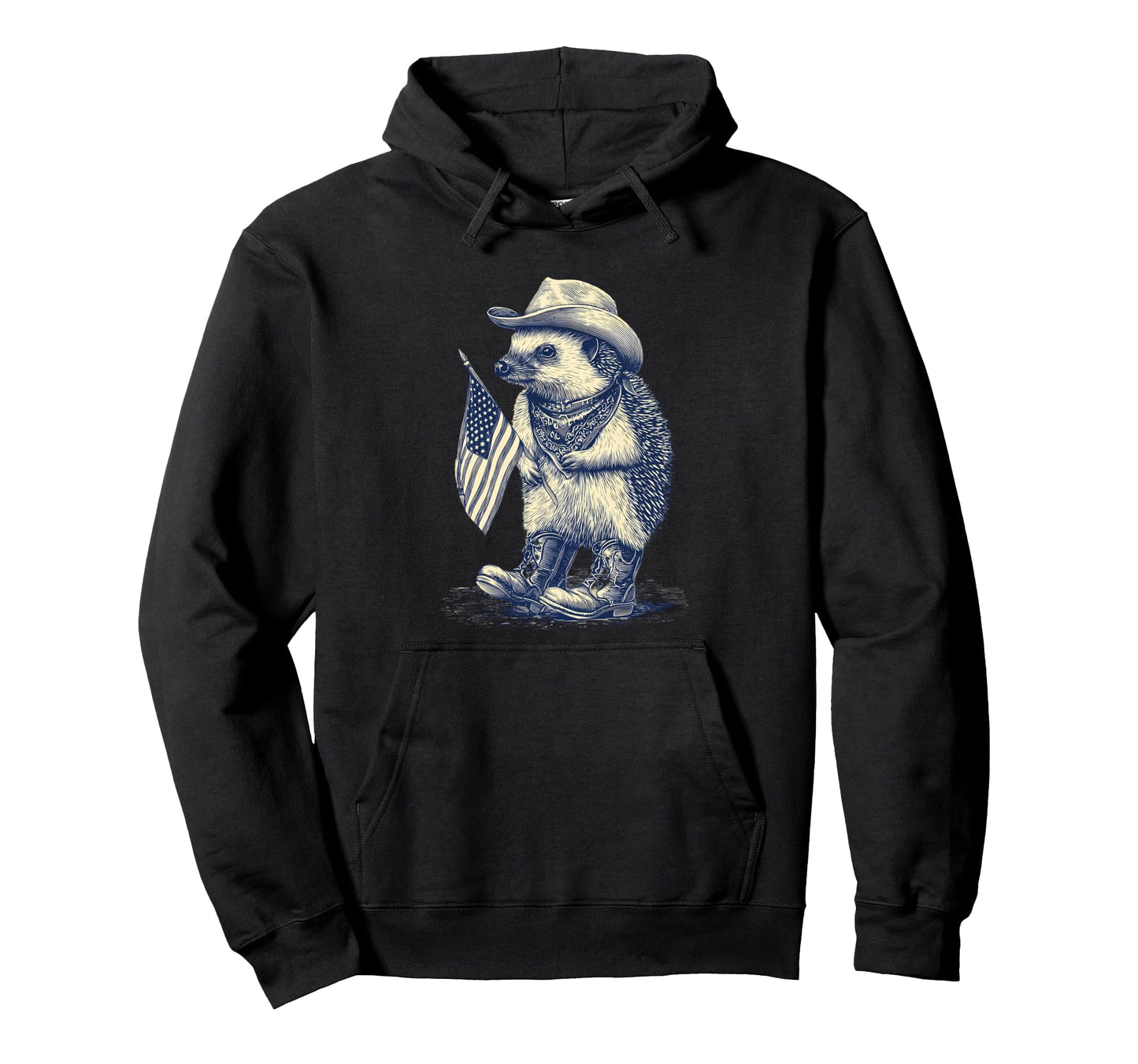 Country Cowboy Hedgehog Rodeo Hoodie - Fun Novelty Design Men Women - T-Shirt, Sweatshirt, Hoodie