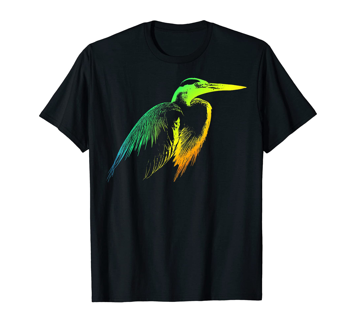 Heron Colorful Rainbow T-Shirt - Unique Graphic Men Women - T-Shirt, Sweatshirt, Hoodie