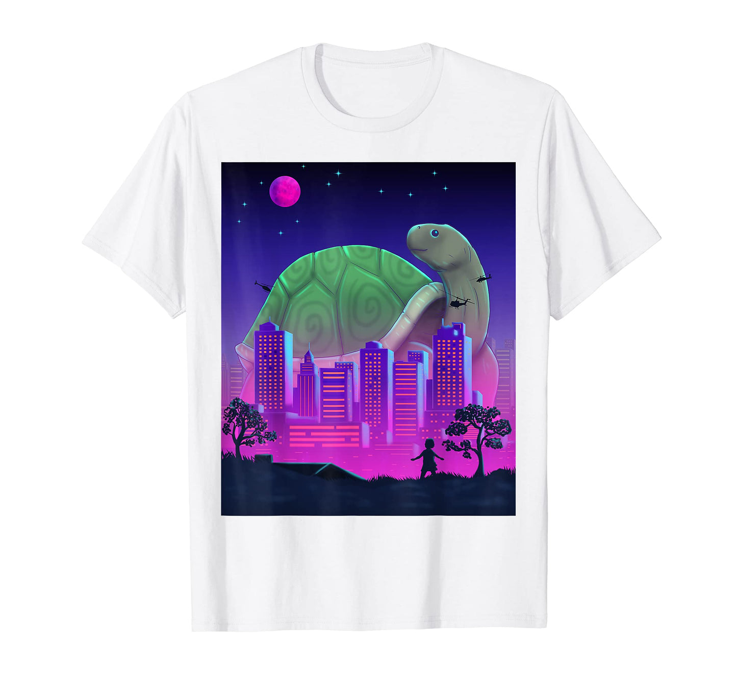 Giant Turtle Vaporwave Synthwave T-Shirt - Streetwear Style Unisex - T-Shirt, Sweatshirt, Hoodie