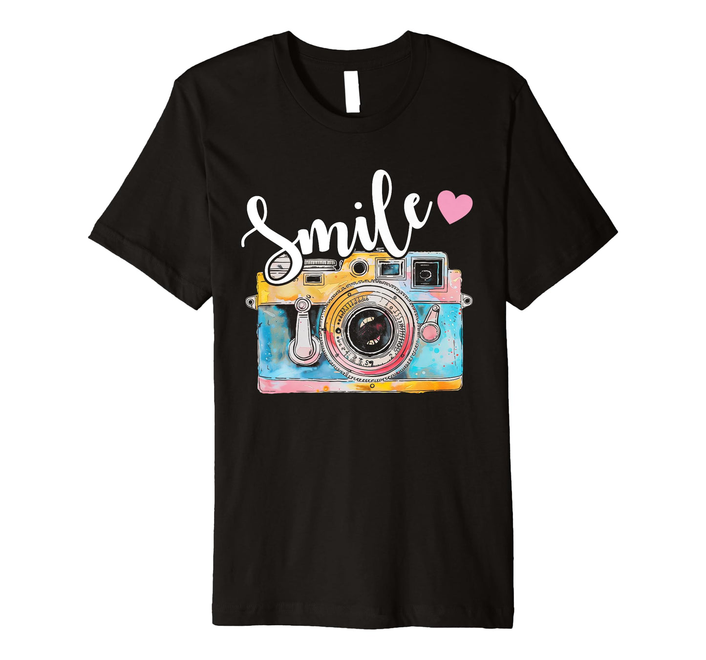 Photographer Smile Camera Funny T-Shirt - Novelty Apparel Men Women - T-Shirt, Sweatshirt, Hoodie