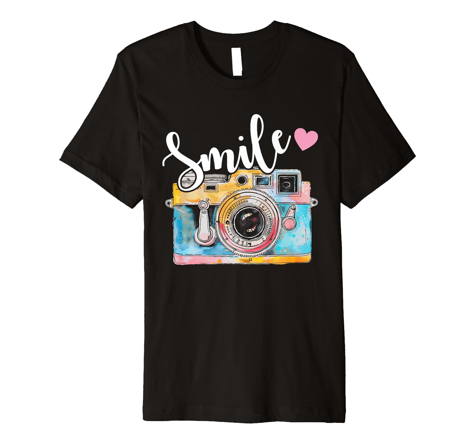 Photographer Smile Camera Funny T-Shirt - Novelty Apparel Men Women - T-Shirt, Sweatshirt, Hoodie