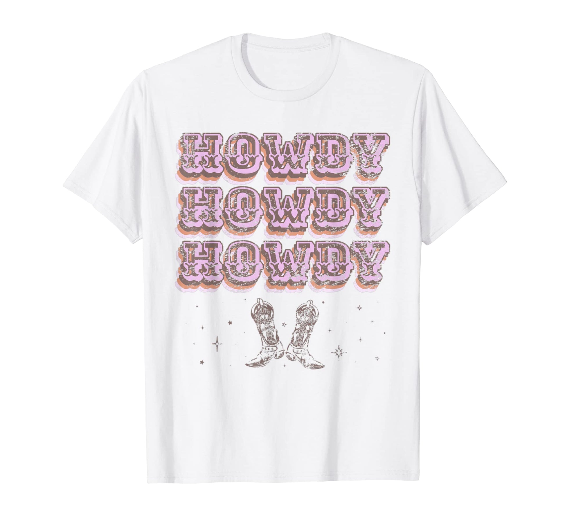 Howdy Cosmic Country Western Cowboy Boots T-Shirt - Graphic Print Unisex - T-Shirt, Sweatshirt, Hoodie