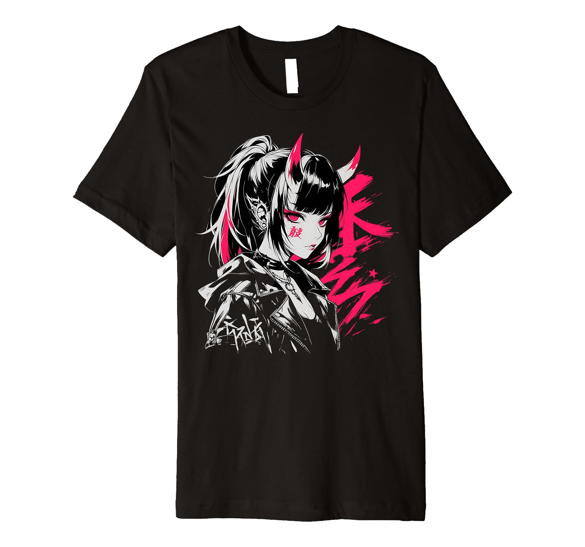 Goth Grunge Demon Anime Waifu Horror T-Shirt - Unique Graphic Men Women - T-Shirt, Sweatshirt, Hoodie