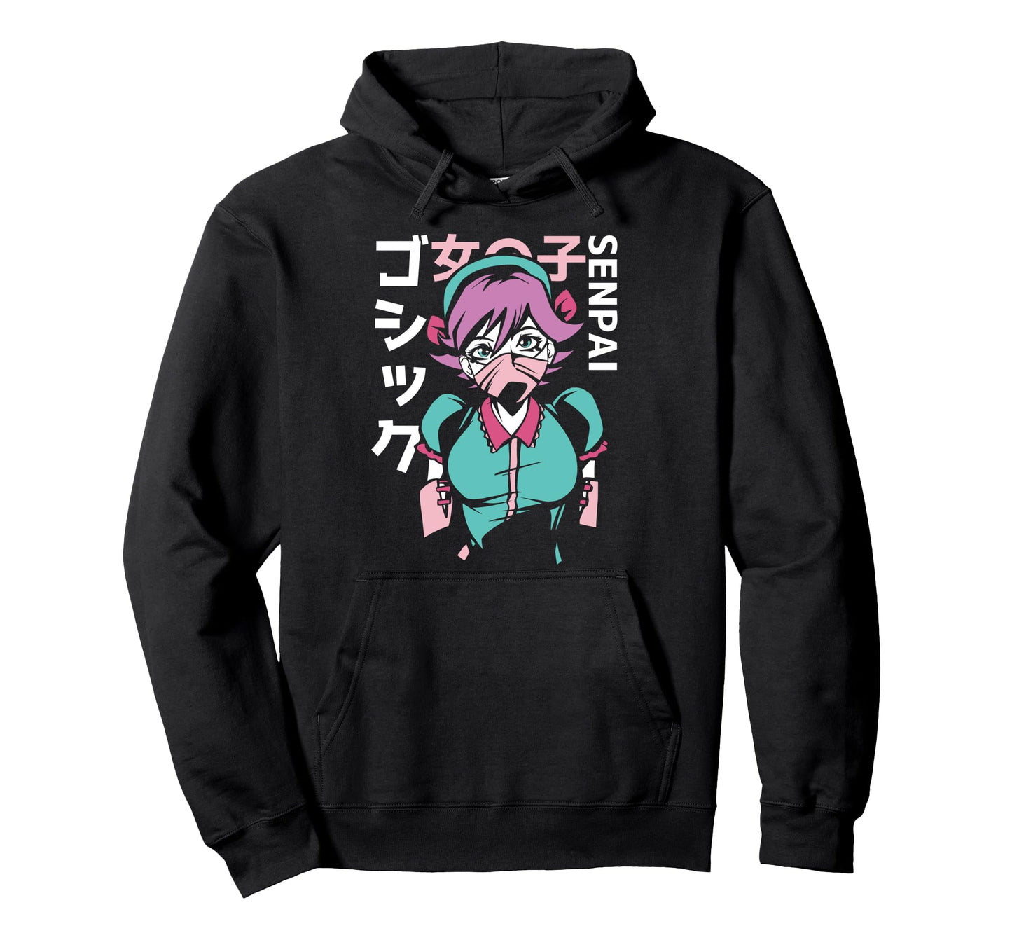 Gothic Lolita Pastel Anime Aesthetic Hoodie - Novelty Apparel for Adults - T-Shirt, Sweatshirt, Hoodie