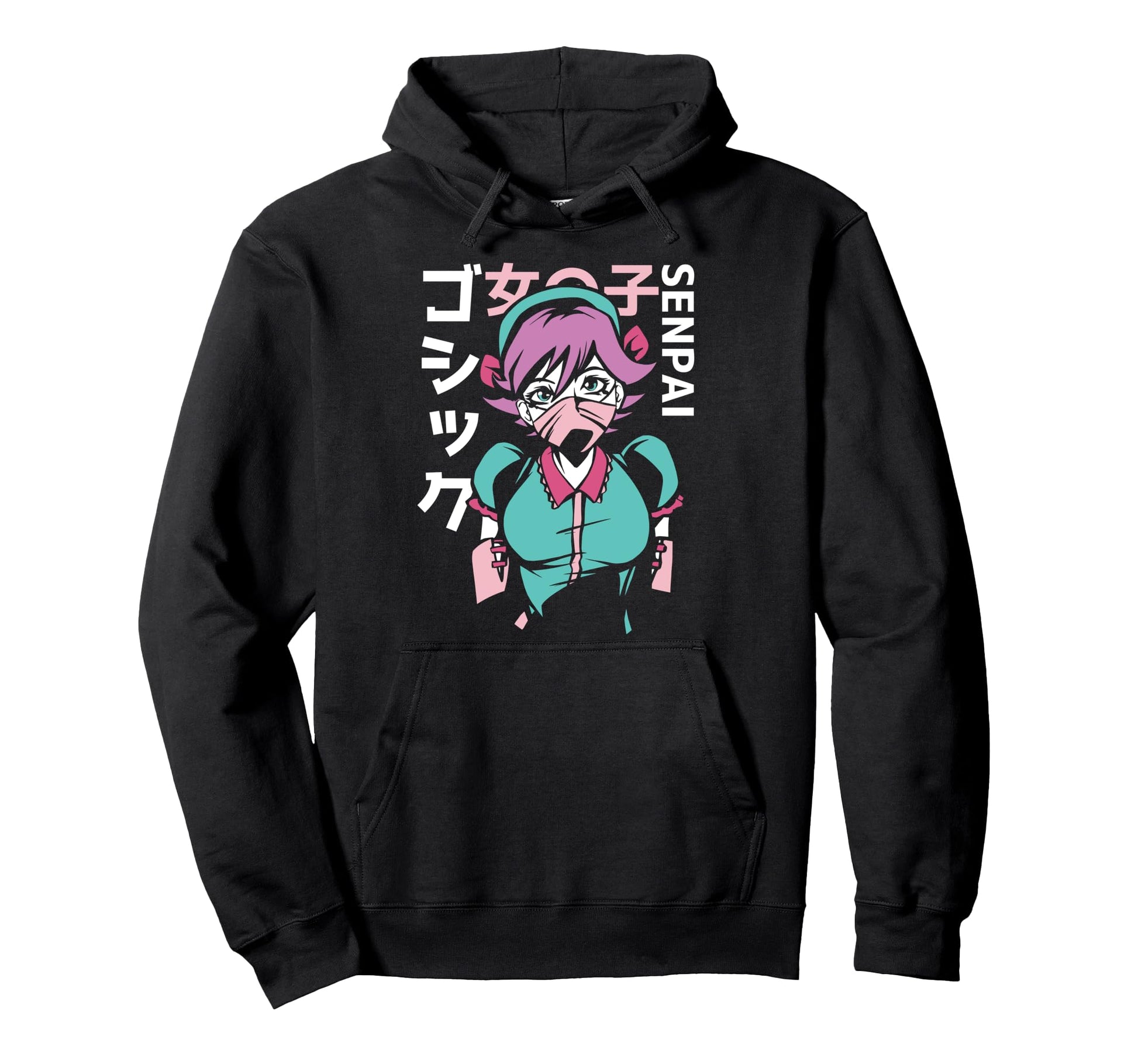 Gothic Lolita Pastel Anime Aesthetic Hoodie - Novelty Apparel for Adults - T-Shirt, Sweatshirt, Hoodie