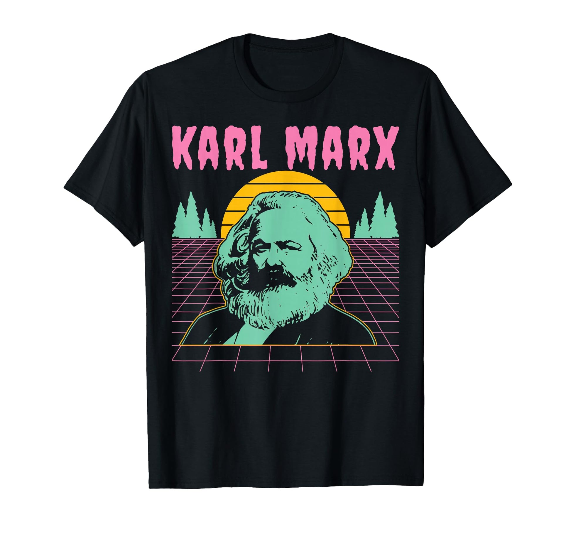 Karl Marx Communism Communist Vaporwave T-Shirt - Trendy Graphic Unisex - T-Shirt, Sweatshirt, Hoodie