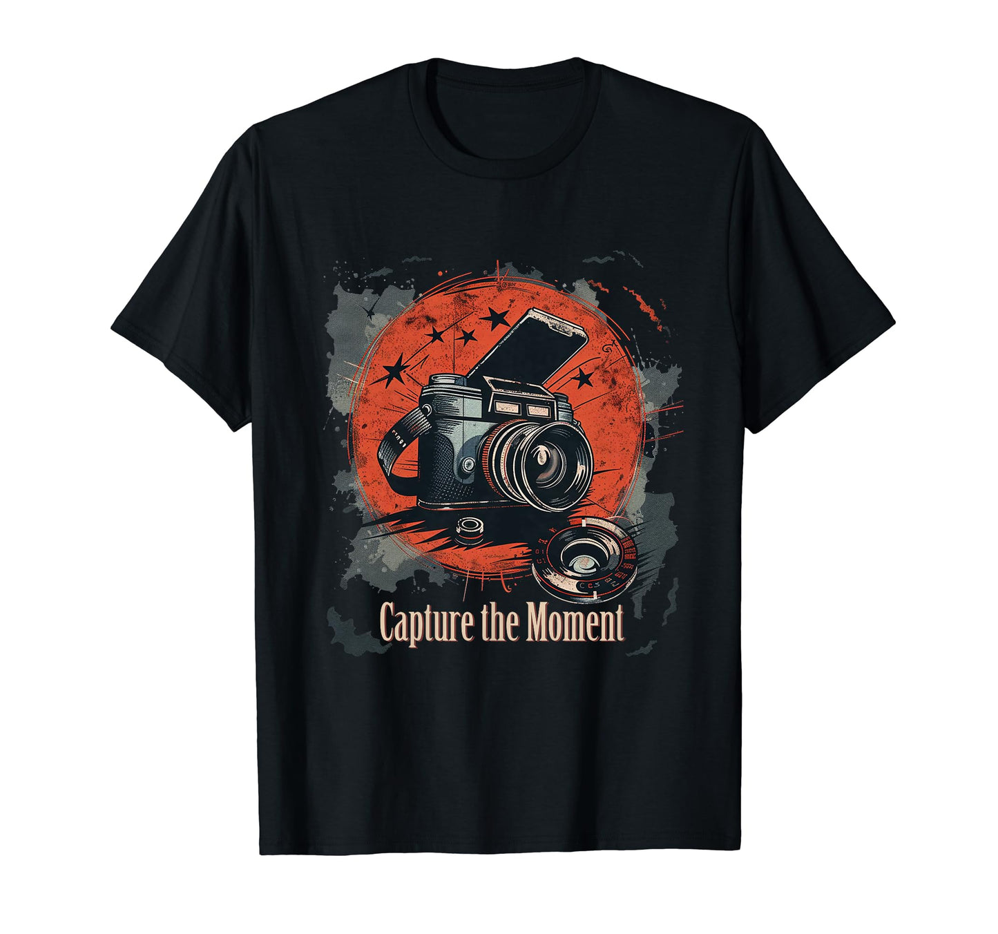 Capture Moment Camera Photography Art T-Shirt - Novelty Apparel Men Women - T-Shirt, Sweatshirt, Hoodie
