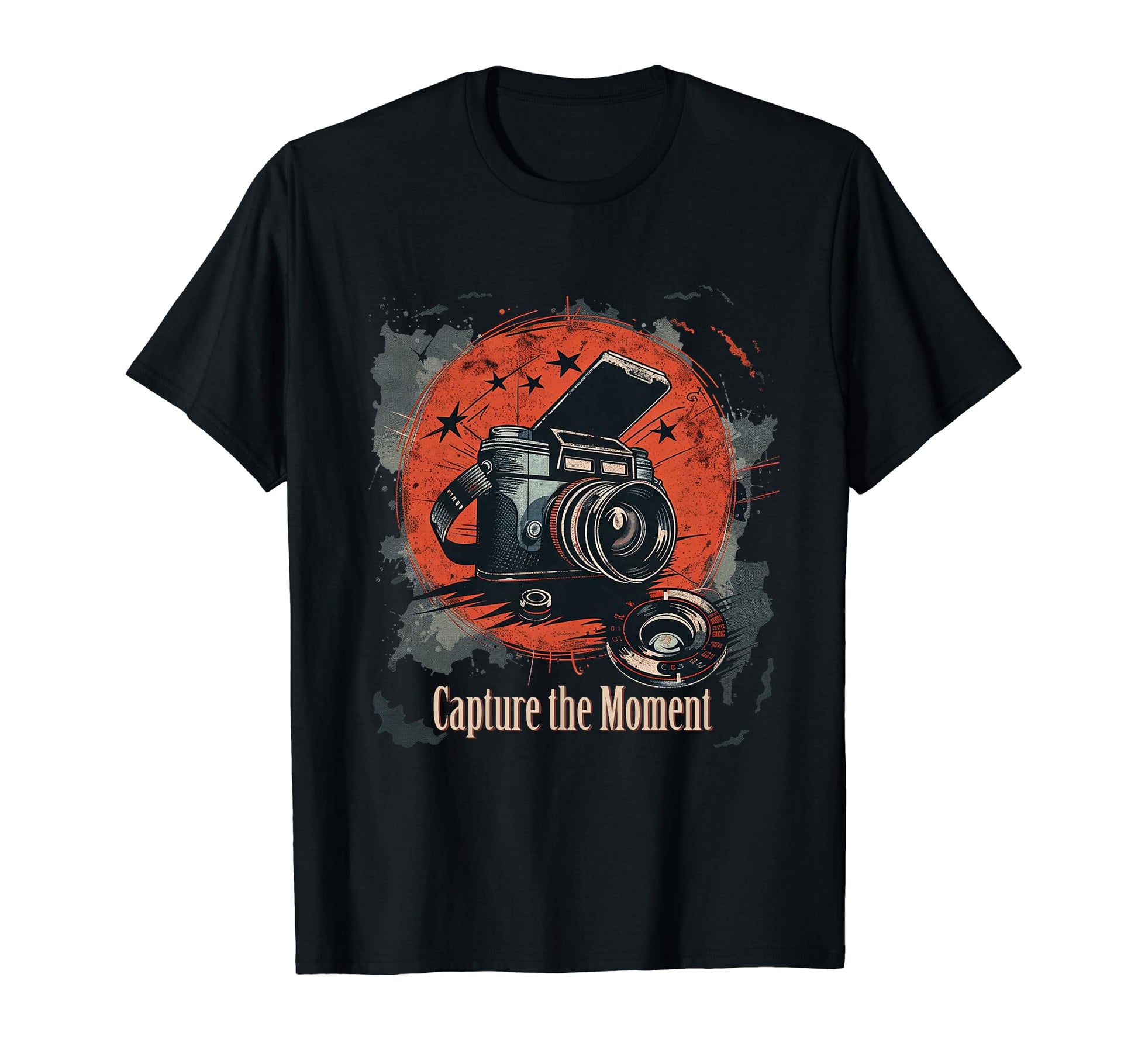 Capture Moment Camera Photography Art T-Shirt - Novelty Apparel Men Women - T-Shirt, Sweatshirt, Hoodie