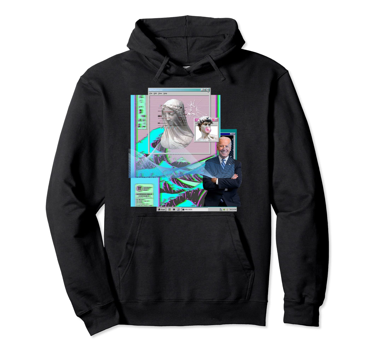 Trippy Cyber Aesthetic Vaporwave Hoodie - Streetwear Style for Adults - T-Shirt, Sweatshirt, Hoodie