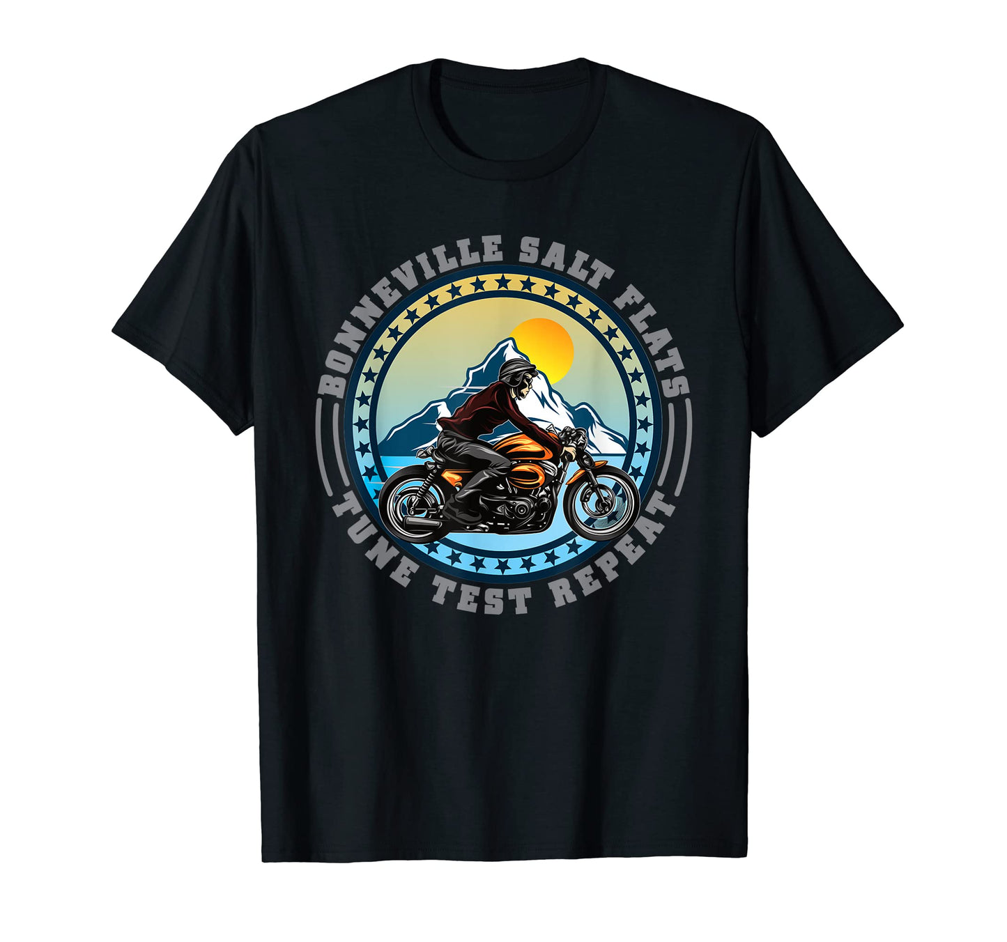 Bonneville Salt Flats Motorcycle Rider T-Shirt - Trendy Graphic Unisex - T-Shirt, Sweatshirt, Hoodie