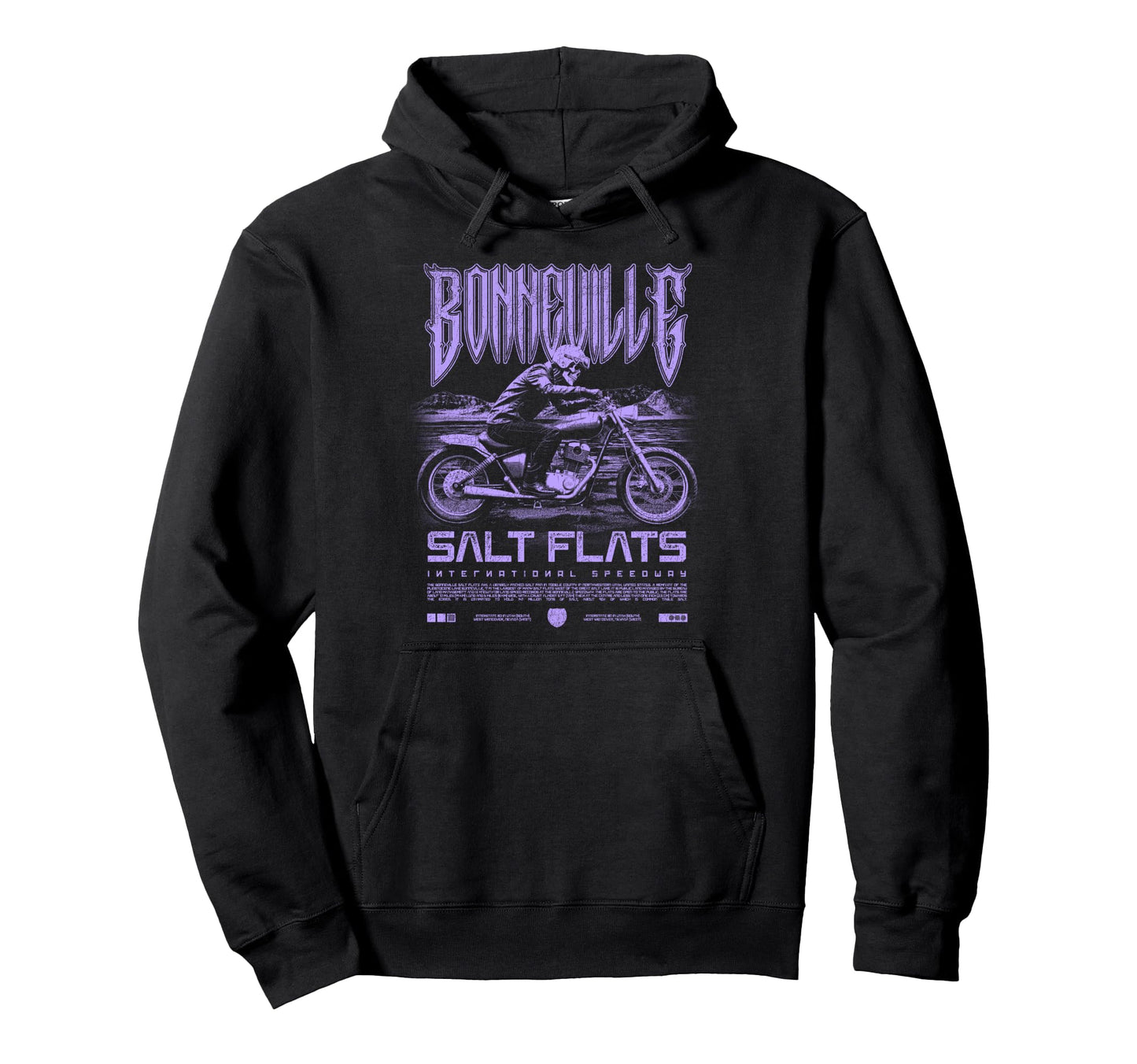 Bonneville Salt Flats Motorcycle Racing Hoodie - Trendy Graphic Men Women - T-Shirt, Sweatshirt, Hoodie