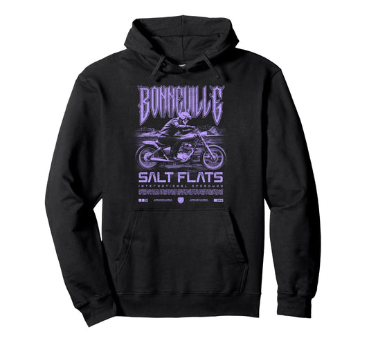 Bonneville Salt Flats Motorcycle Racing Hoodie - Trendy Graphic Men Women - T-Shirt, Sweatshirt, Hoodie