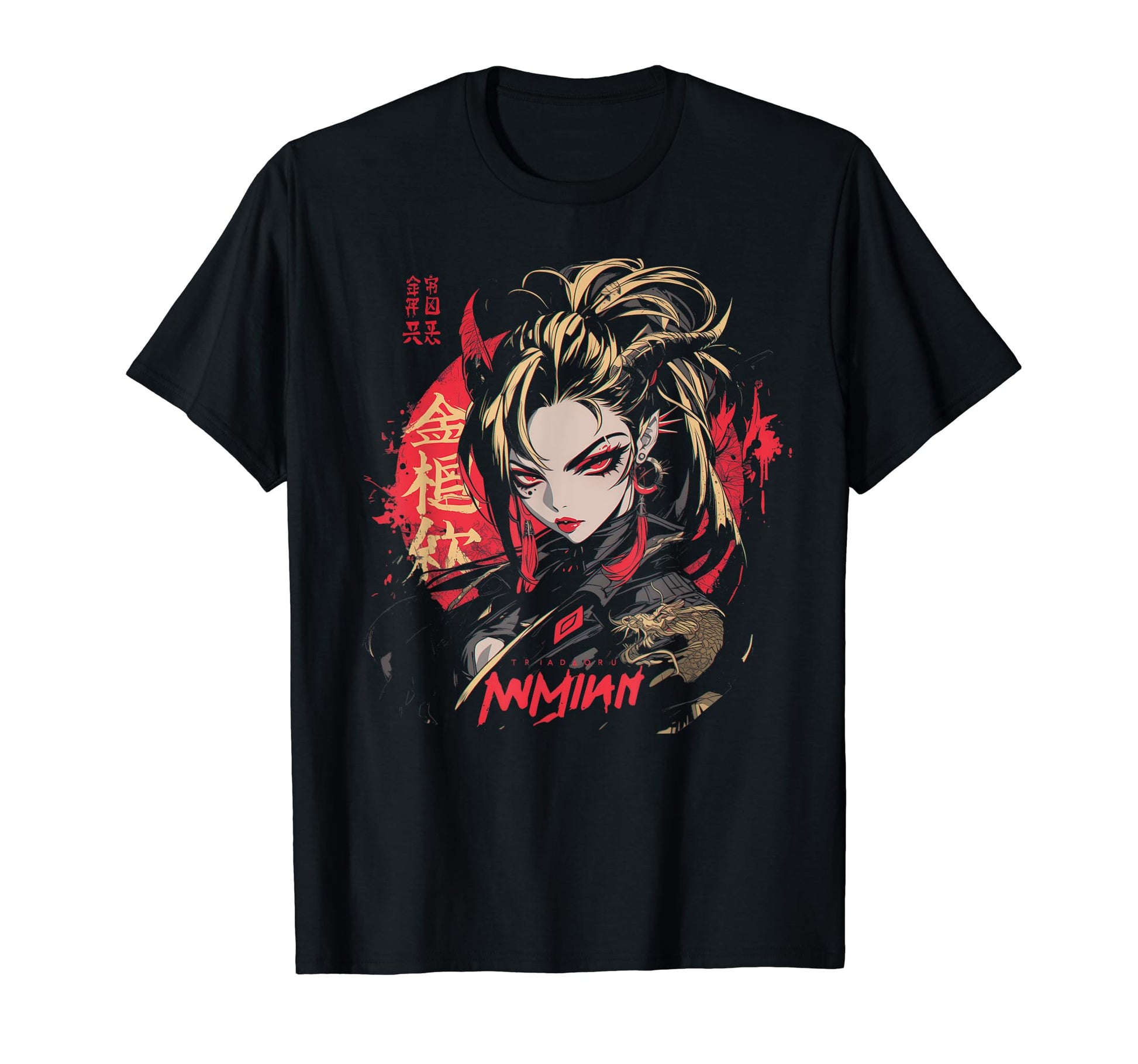 Goth Grunge Demon Anime Waifu Horror T-Shirt - Graphic Print for Adults - T-Shirt, Sweatshirt, Hoodie