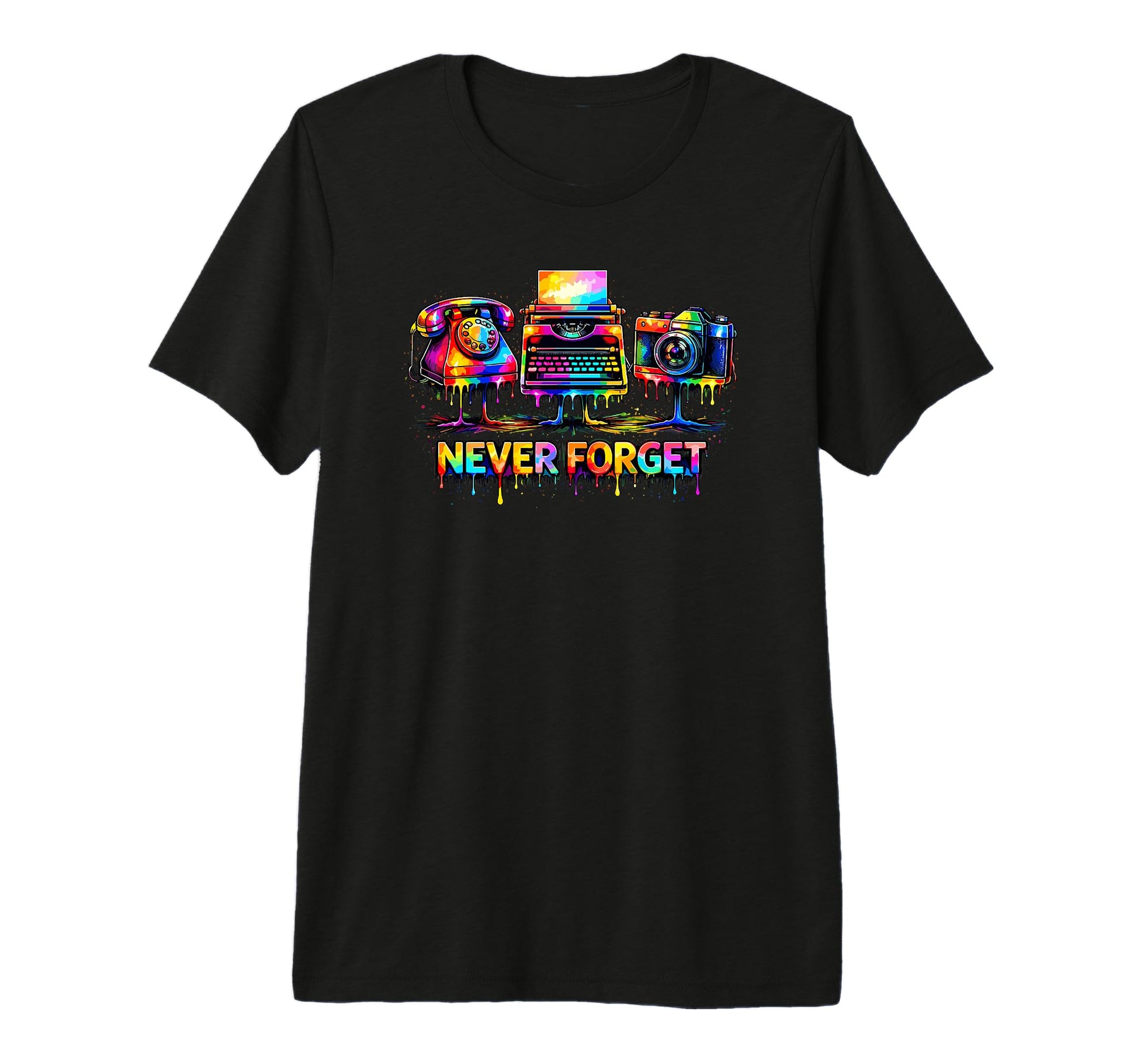 Never Forget Telephone Typewriter T-Shirt - Aesthetic Graphic Unisex - T-Shirt, Sweatshirt, Hoodie