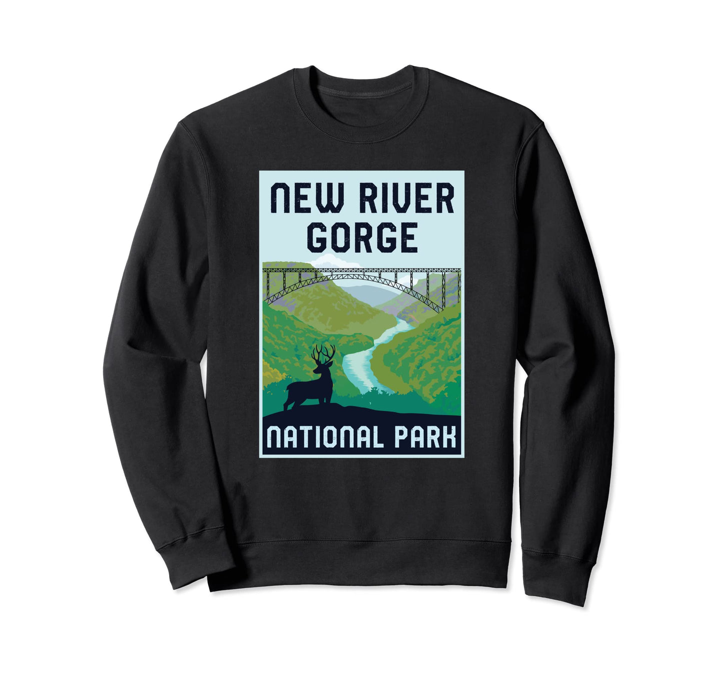 New River Gorge National Park West Sweatshirt - Minimalist Print Men Women - T-Shirt, Sweatshirt, Hoodie