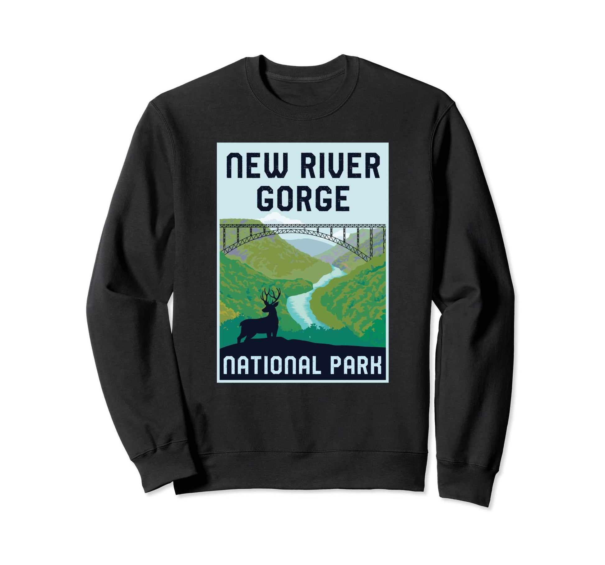 New River Gorge National Park West Sweatshirt - Minimalist Print Men Women - T-Shirt, Sweatshirt, Hoodie