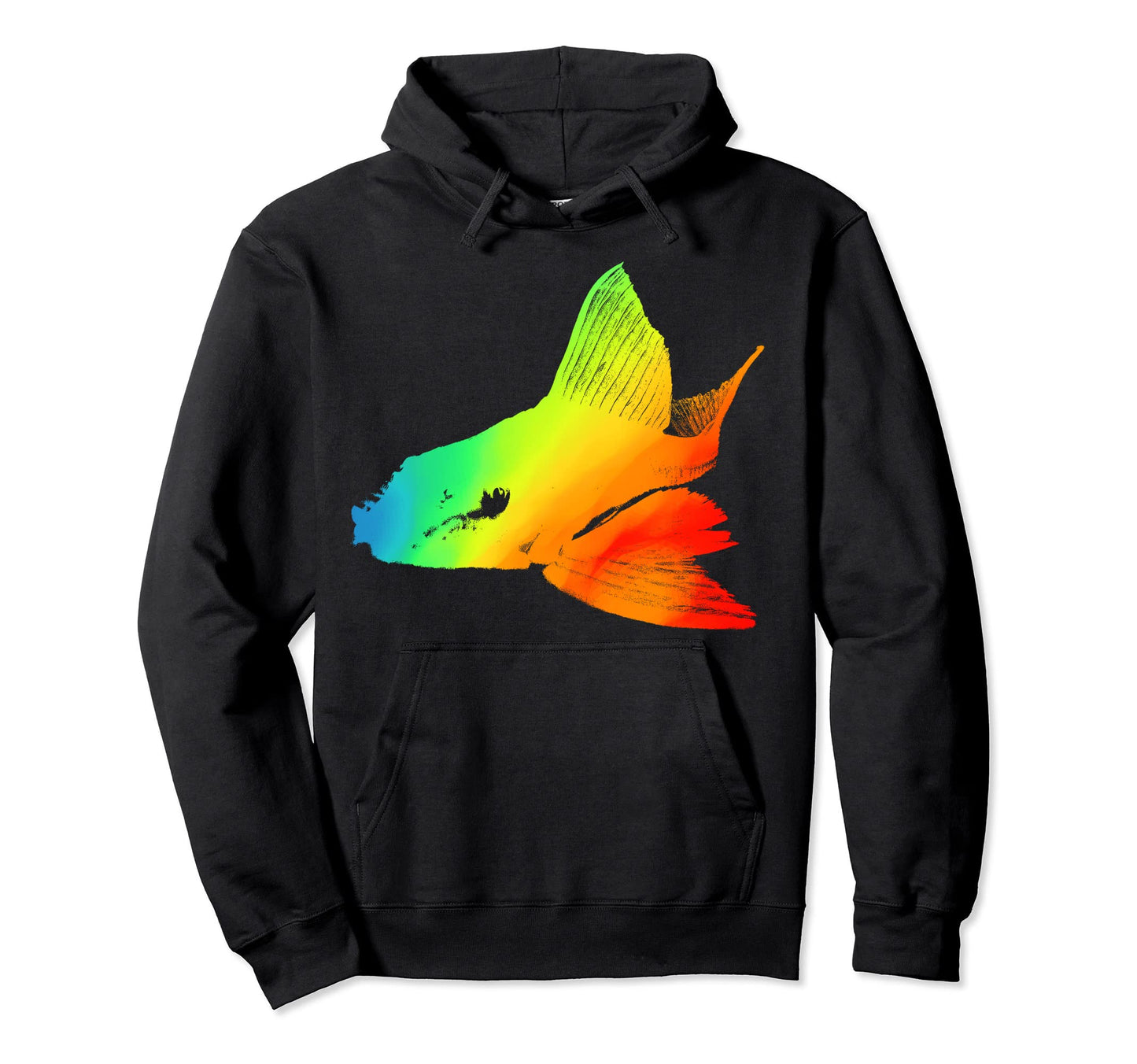 Bristlenose Pleco Colorful Rainbow Hoodie - Graphic Print Unisex - T-Shirt, Sweatshirt, Hoodie