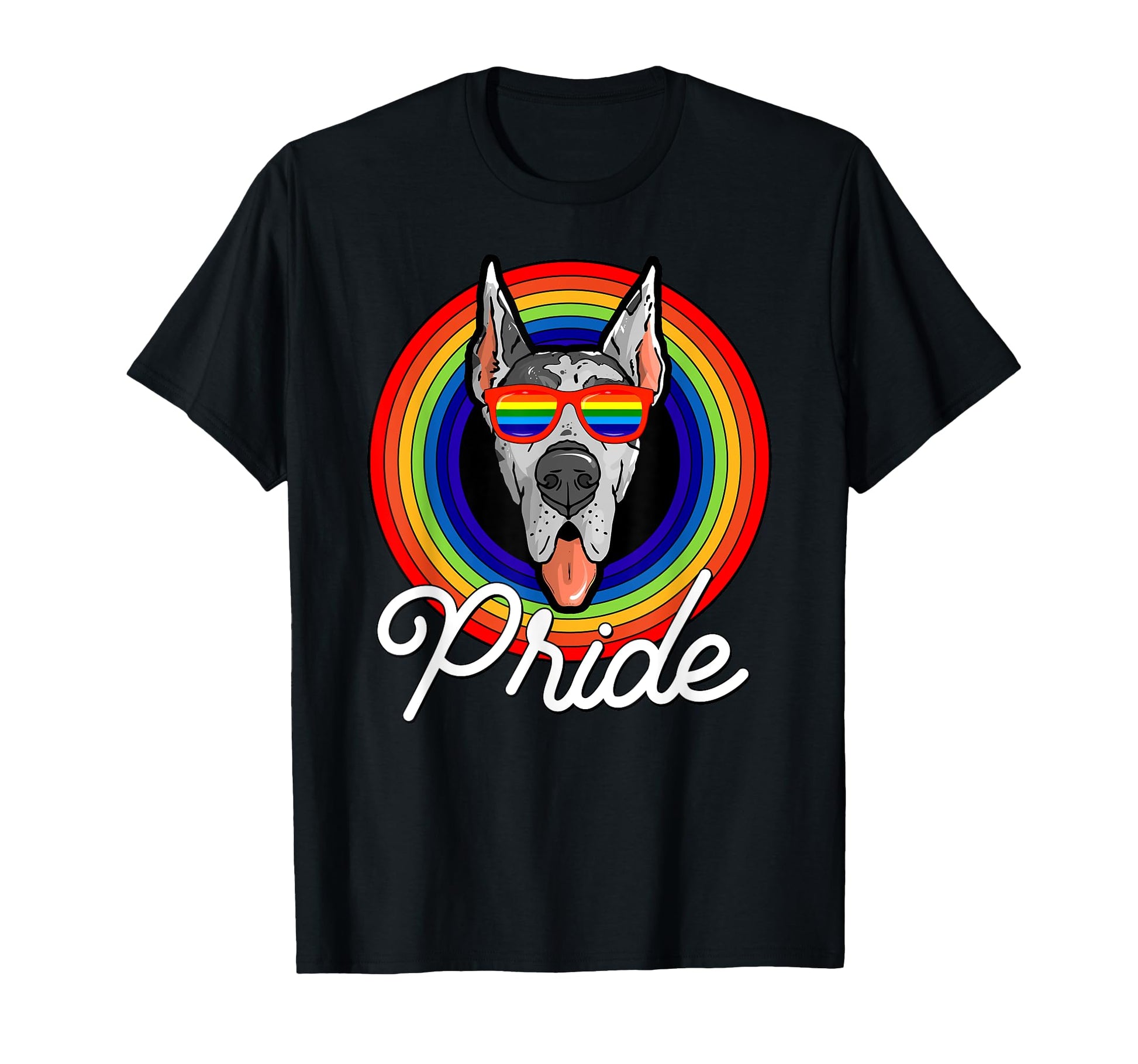 Great Danes Lgbt Pride Dog Rainbow T-Shirt - Graphic Print Men Women - T-Shirt, Sweatshirt, Hoodie