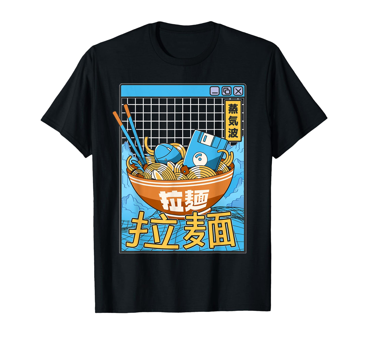 Ramen Noodles Bowl Kawaii Vaporwave T-Shirt - Casual Everyday Wear Unisex - T-Shirt, Sweatshirt, Hoodie