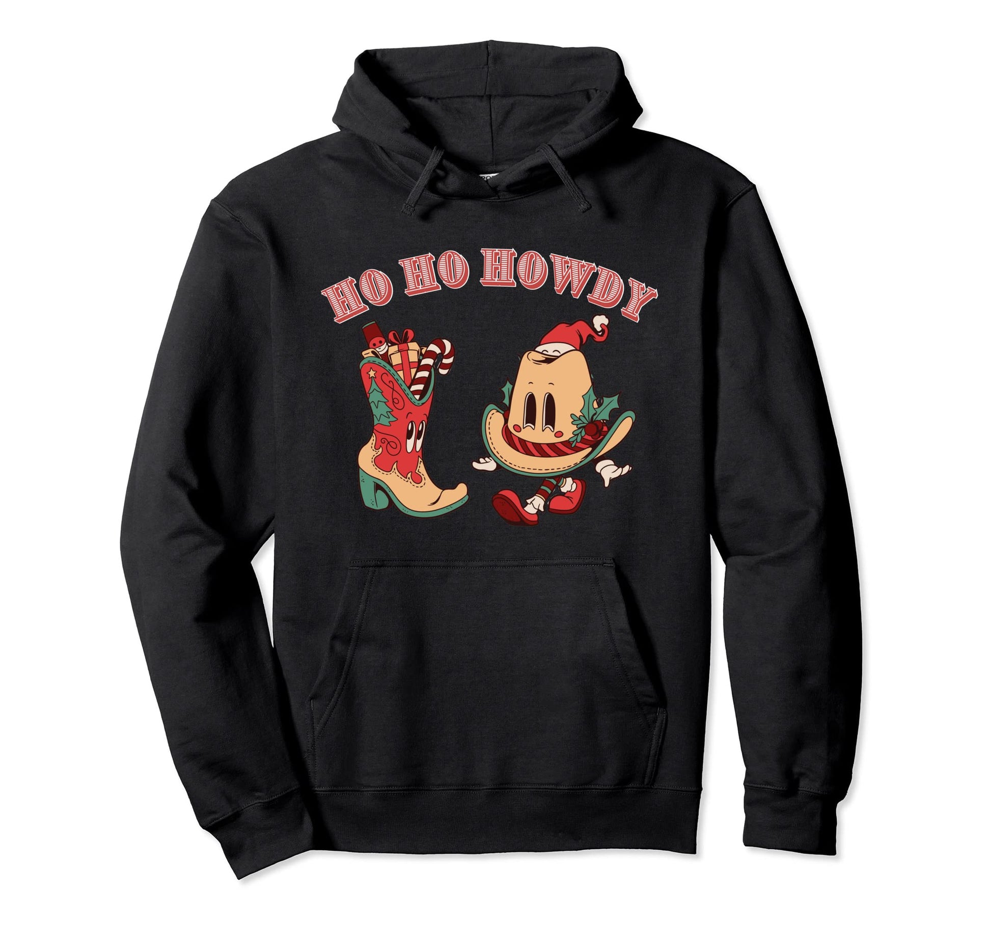 Western Aesthetic Howdy Cowboy Hat Hoodie - Streetwear Style Men Women - T-Shirt, Sweatshirt, Hoodie