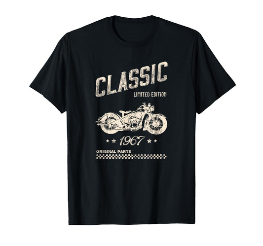 58Th Birthday Motorcycle Born 1967 T-Shirt - Novelty Apparel Men Women - T-Shirt, Sweatshirt, Hoodie