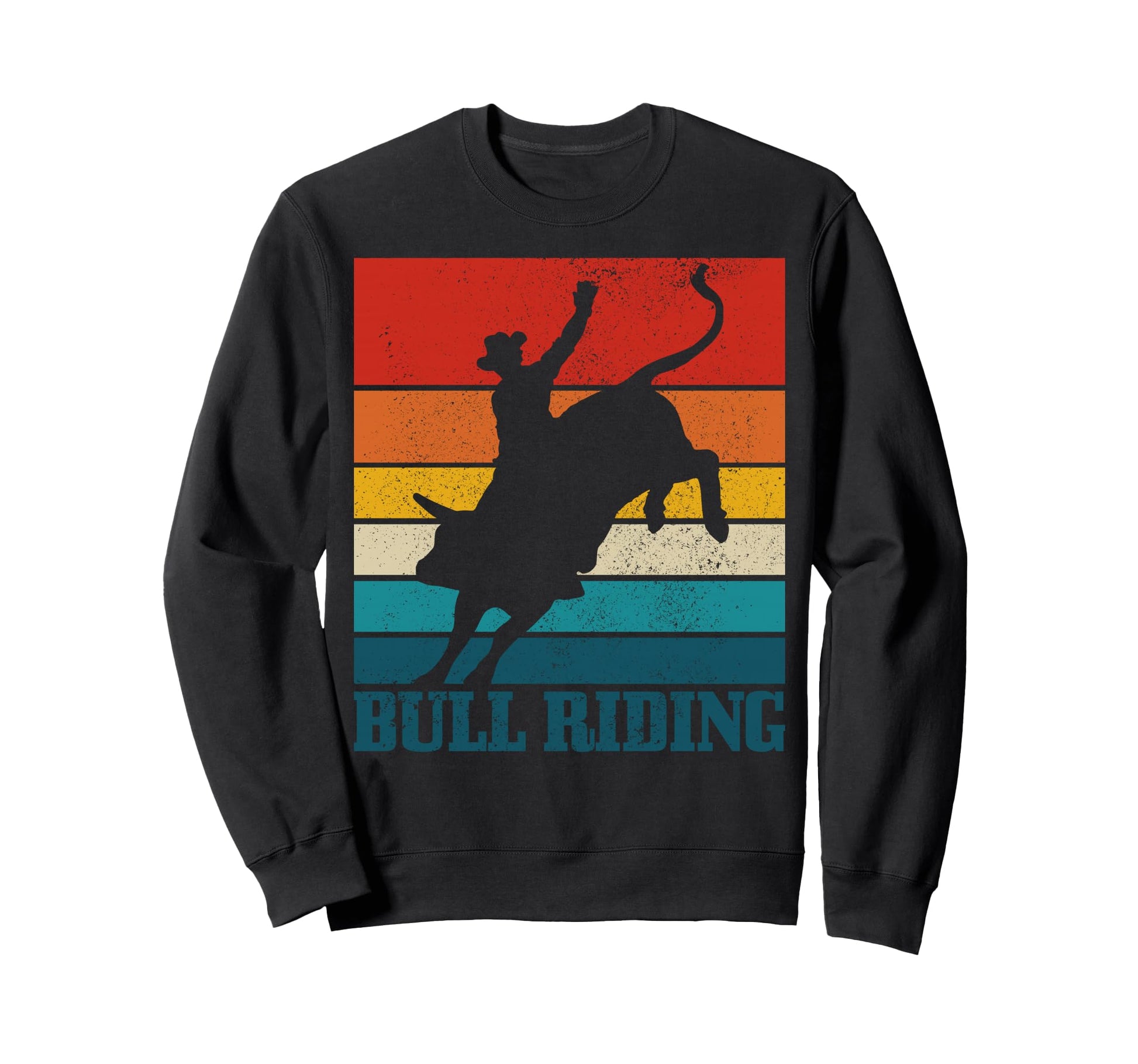 Bullriding Rodeo Cowboy Western Bull Sweatshirt - Trendy Graphic Unisex - T-Shirt, Sweatshirt, Hoodie