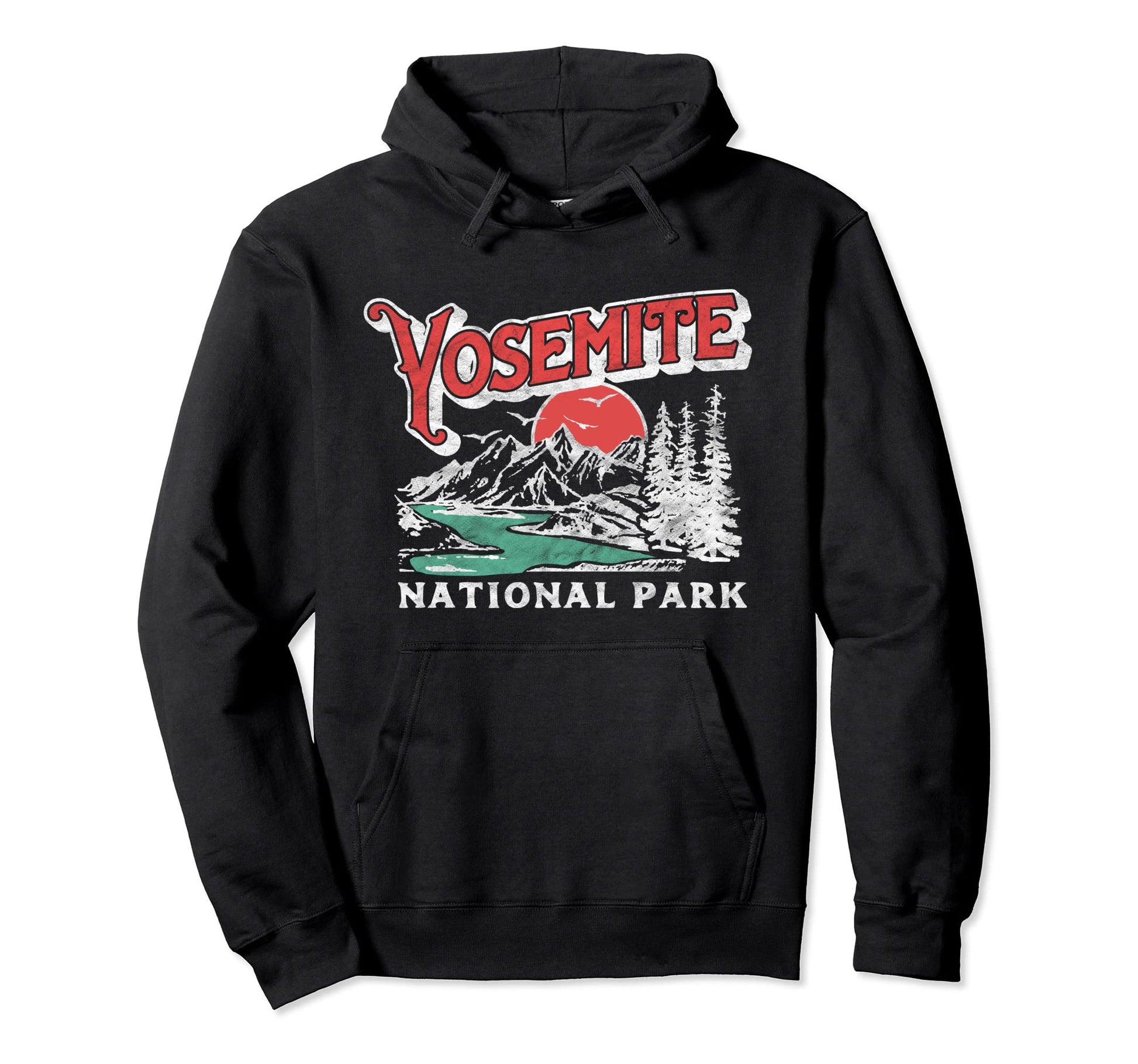 Yosemite National Park 80S Mountains Hoodie - Streetwear Style Unisex - T-Shirt, Sweatshirt, Hoodie