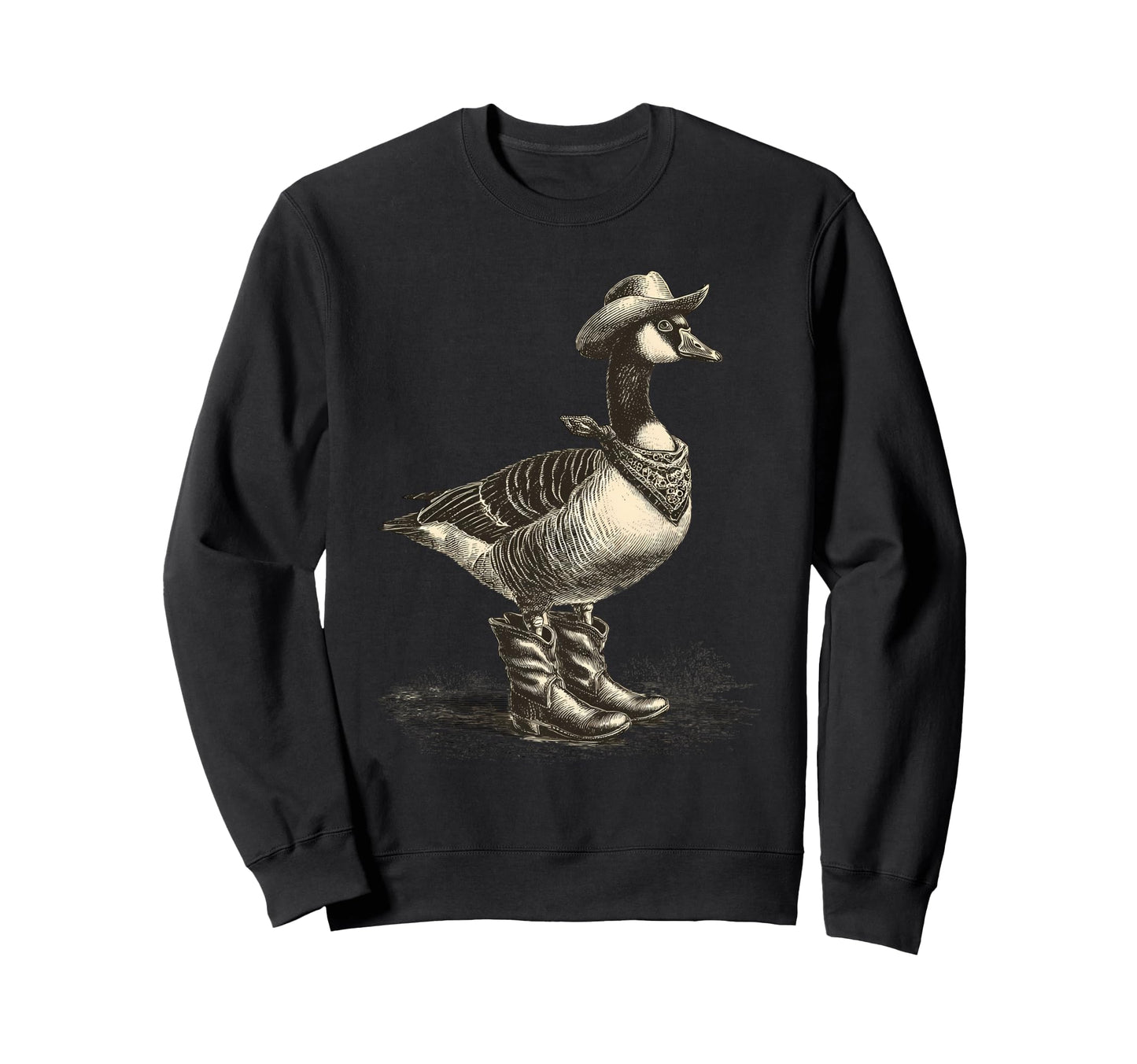 Goose Cowboy Rodeo Cowgirl Western Sweatshirt - Graphic Print Unisex - T-Shirt, Sweatshirt, Hoodie