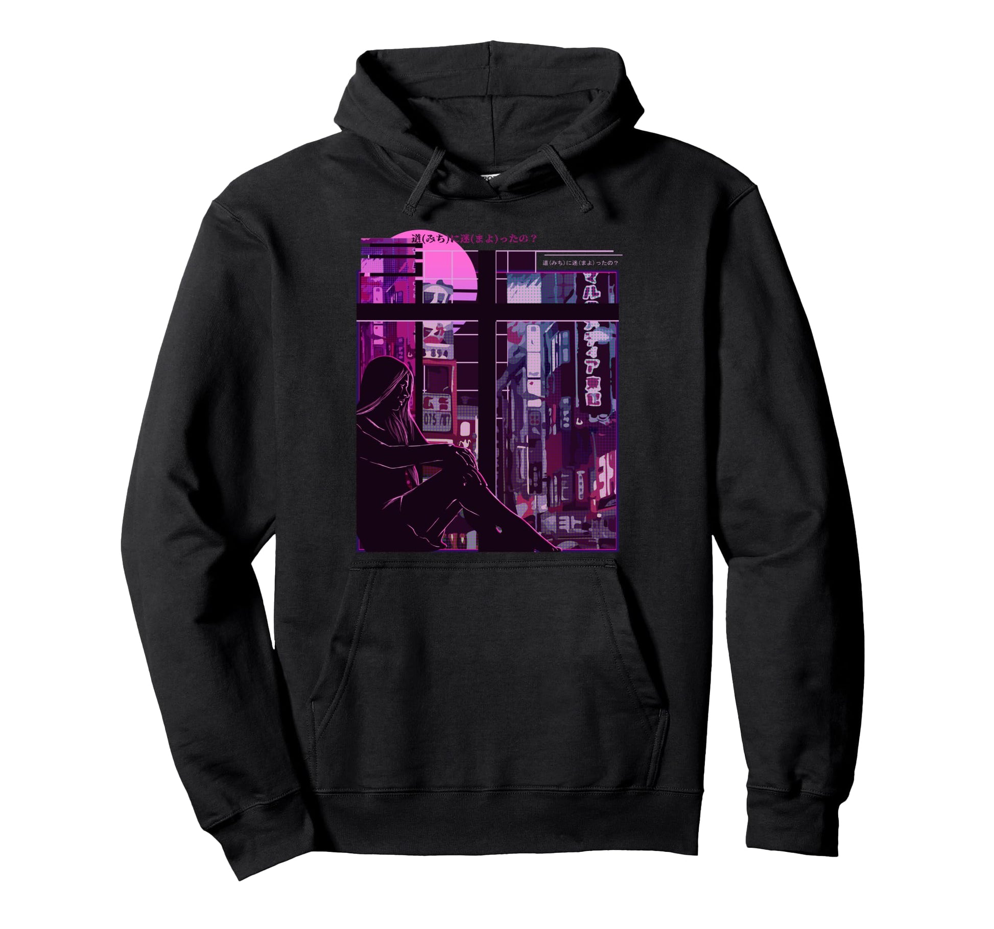 Anime Otaku Vaporwave Aesthetic Sad Anime Hoodie - Graphic Print Men Women - T-Shirt, Sweatshirt, Hoodie