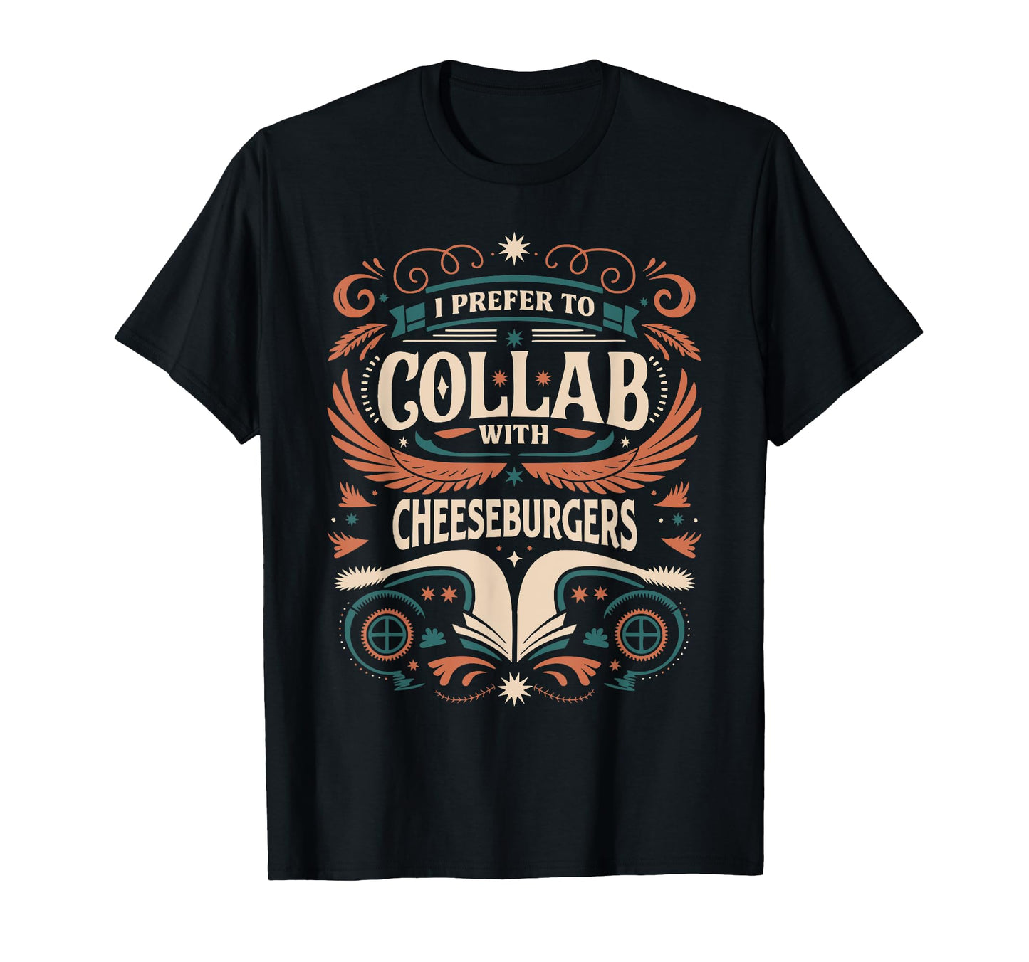 Funny Collab Cheeseburgers T-Shirt - Fun Novelty Design for Adults - T-Shirt, Sweatshirt, Hoodie